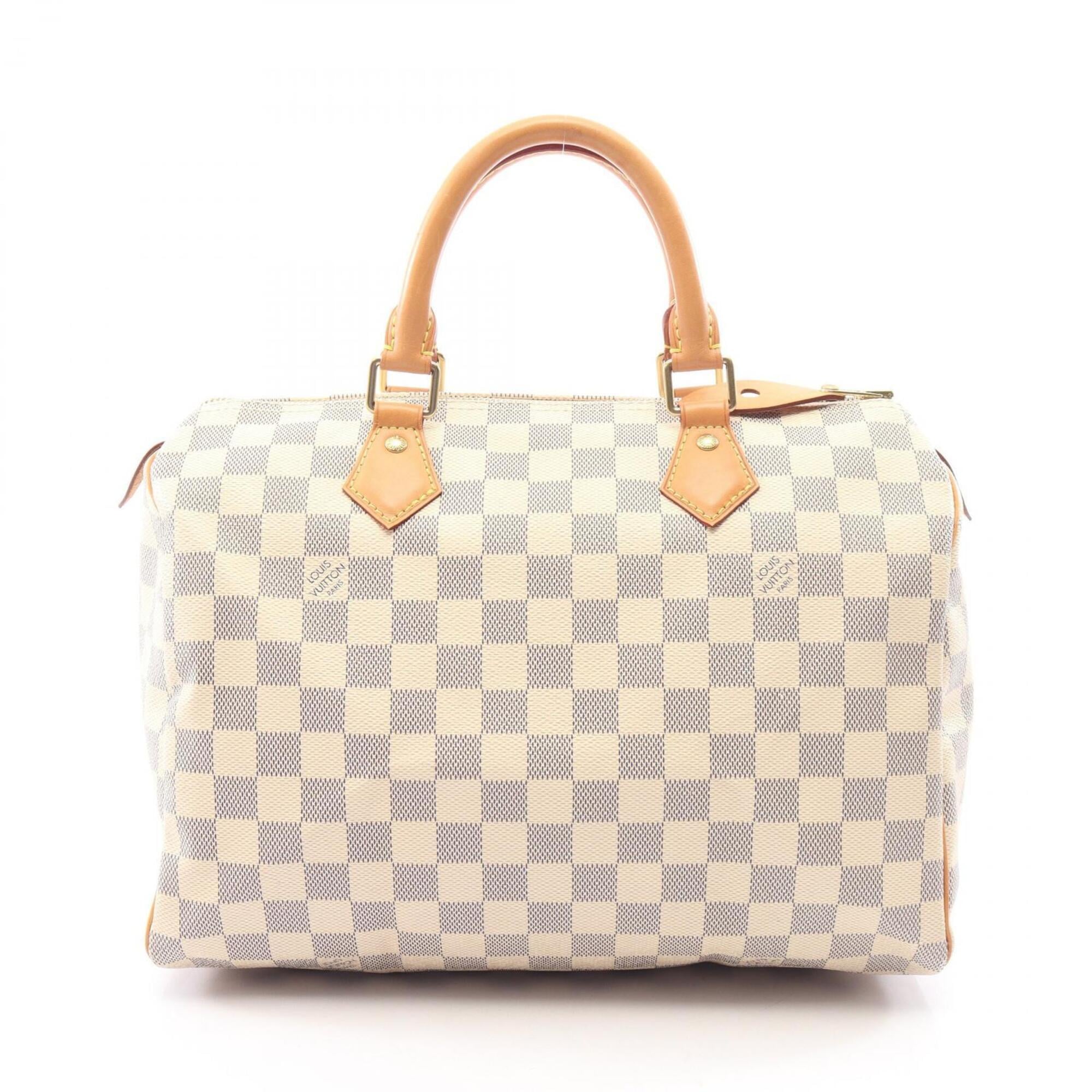 Louis Vuitton White Damier Azur Coated Canvas Leather Handbag (Pre-Owned)