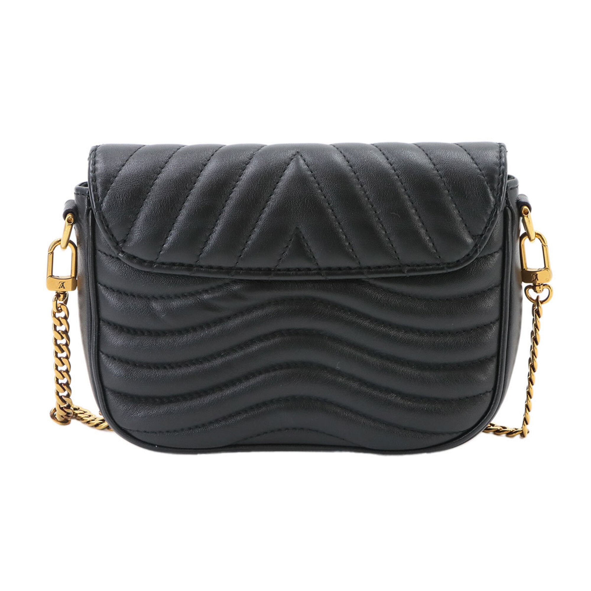 Louis Vuitton Black Leather Pochette Shoulder Bag (Pre-Owned)