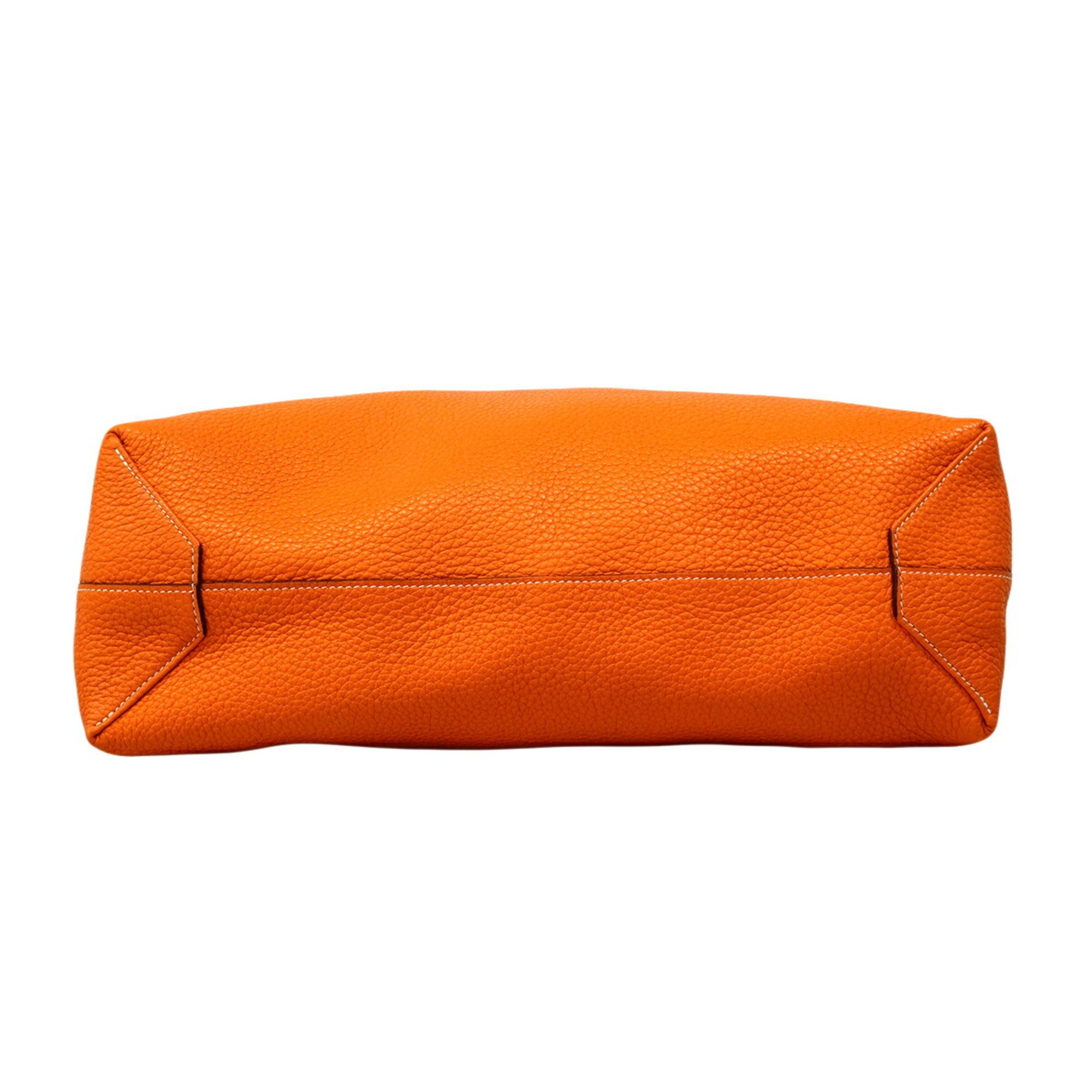 Hermes Gold Orange Taurillon Clemence Leather Tote Bag (Pre-Owned)