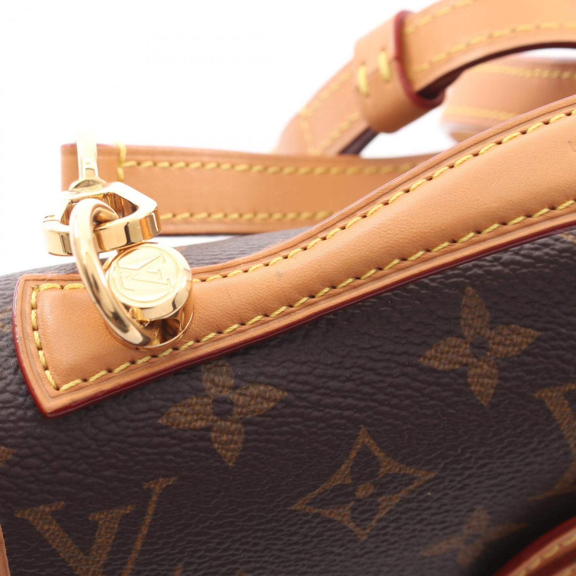 Louis Vuitton Brown Monogram Leather Handbag (Pre-Owned)