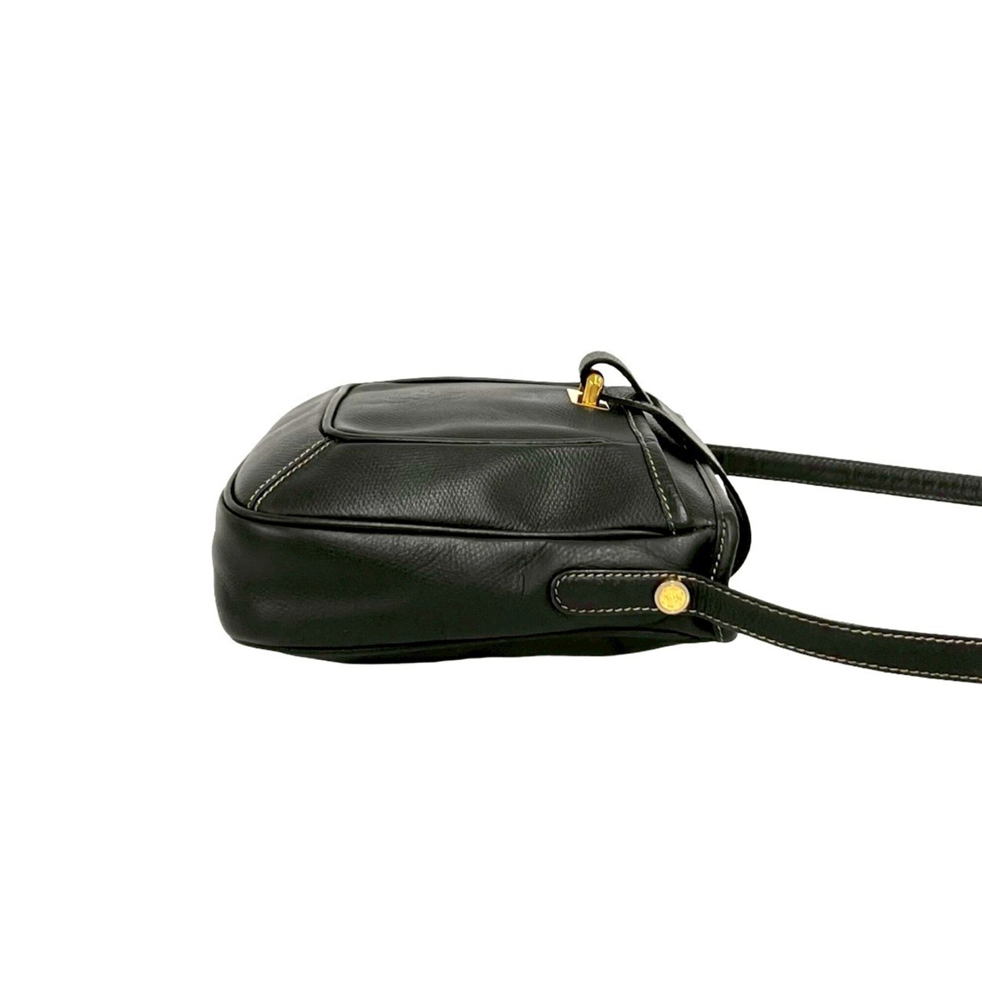 Loewe Black Leather Pochette Shoulder Bag (Pre-Owned)