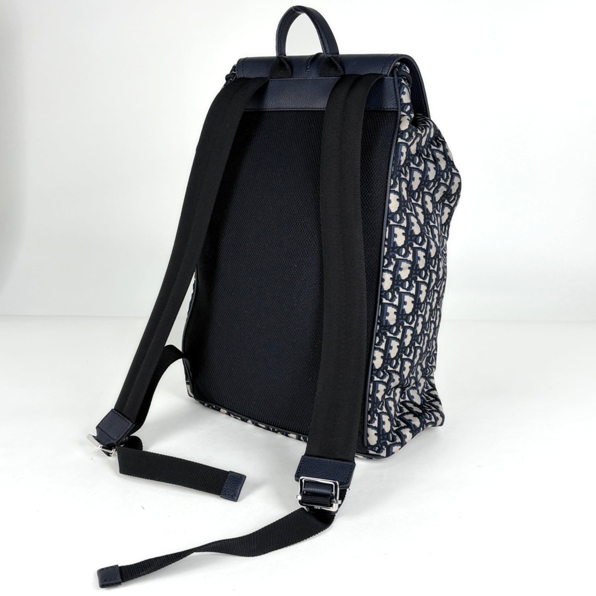 Christian Dior Navy Nylon Leather Backpack (Pre-Owned)