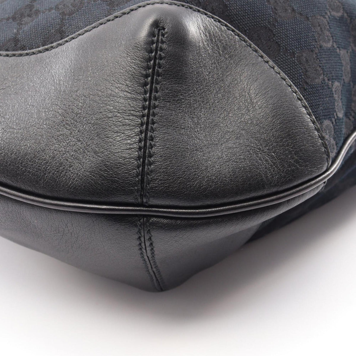 Gucci Black Canvas Leather Handbag (Pre-Owned)