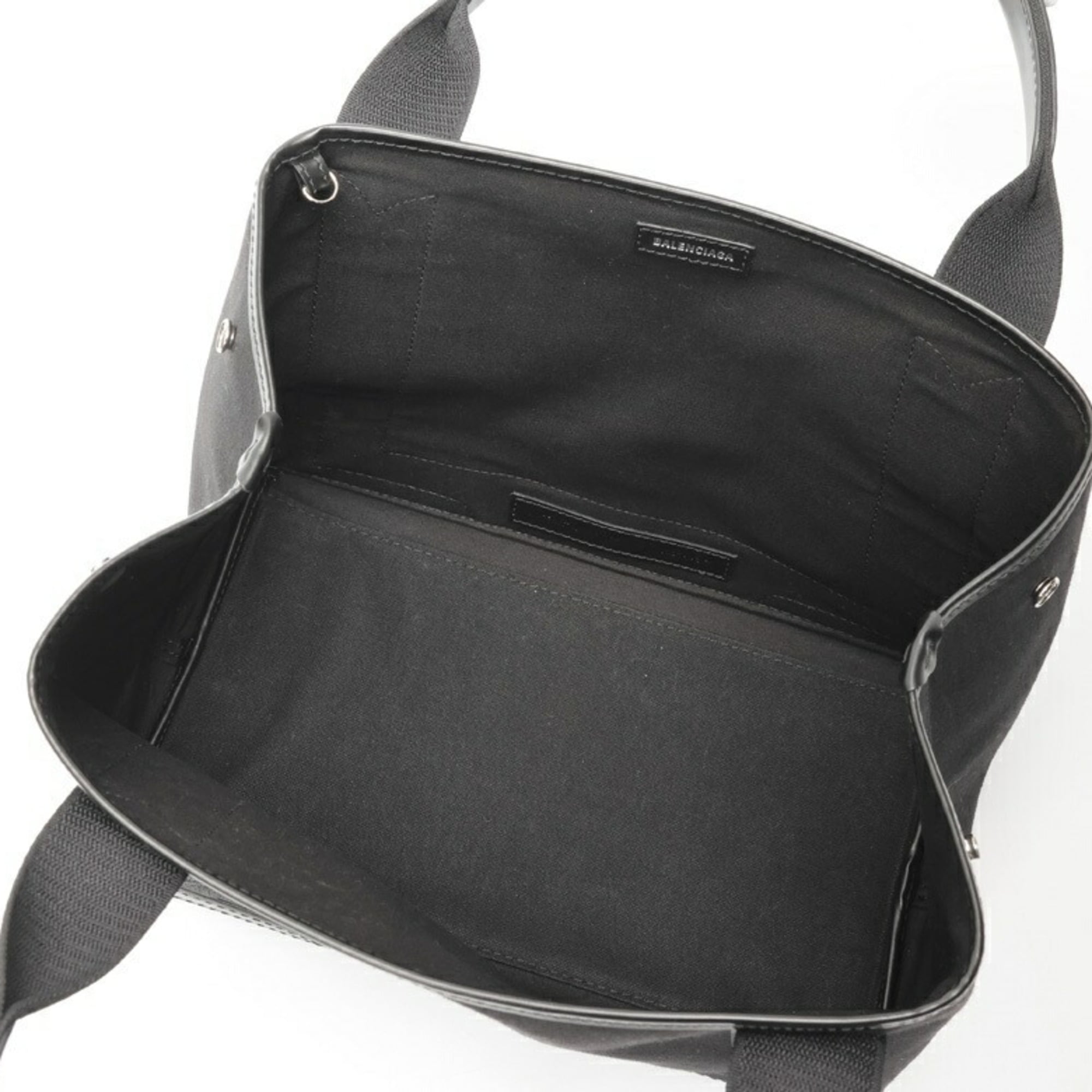 Balenciaga Black Canvas Leather Tote Bag (Pre-Owned)
