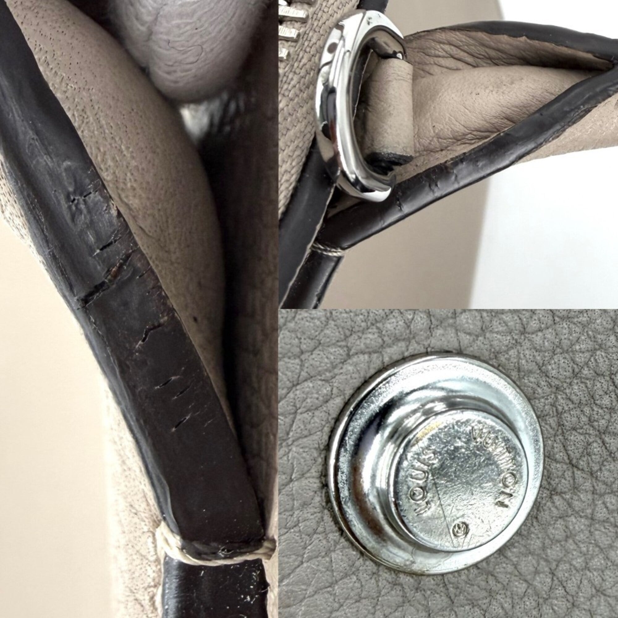 Louis Vuitton Beige Galle Leather Handbag Shoulder Bag (Pre-Owned)