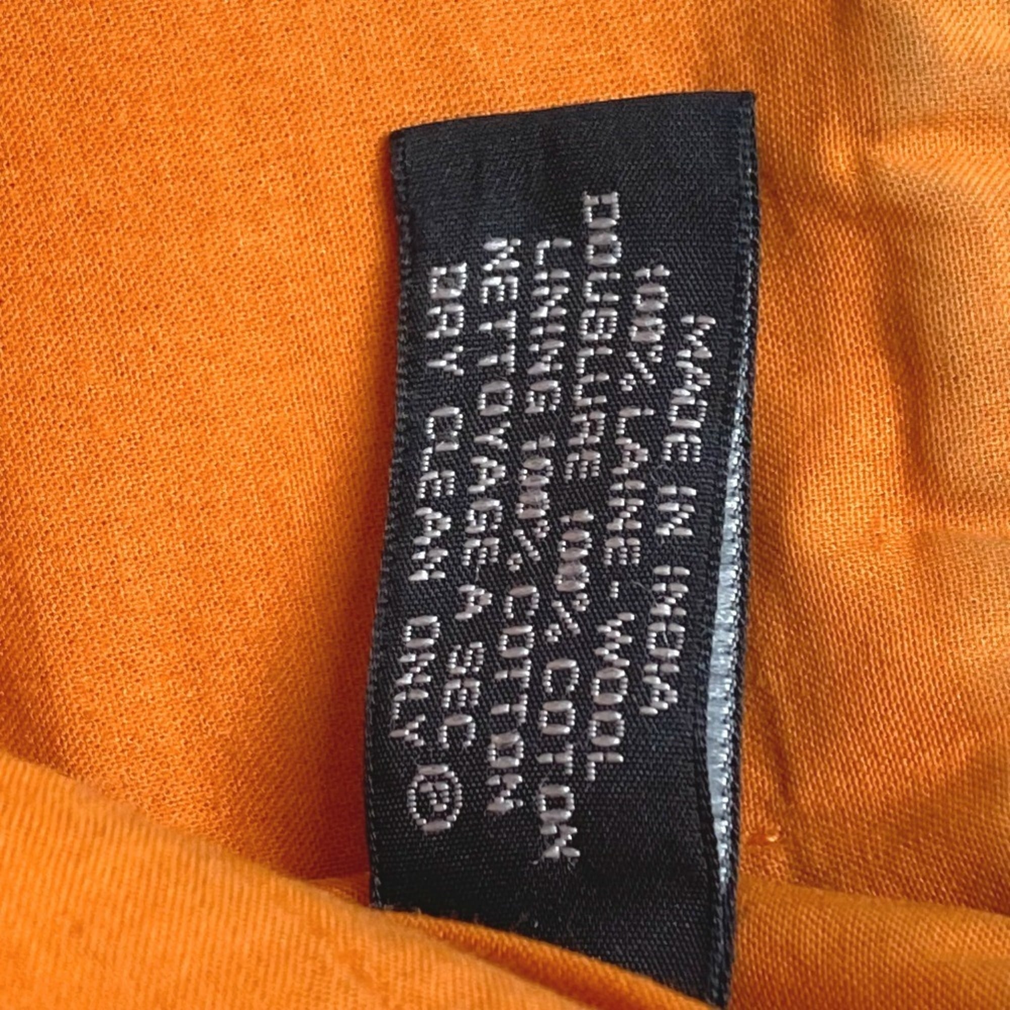 Hermes Orange Cotton Shoulder Bag Tote Bag (Pre-Owned)