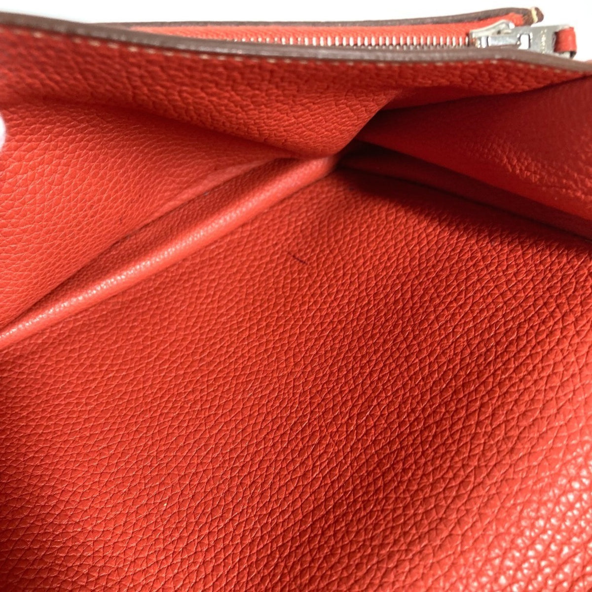 Hermes Brown Leather Clutch Bag Handbag Pochette Pouch (Pre-Owned)
