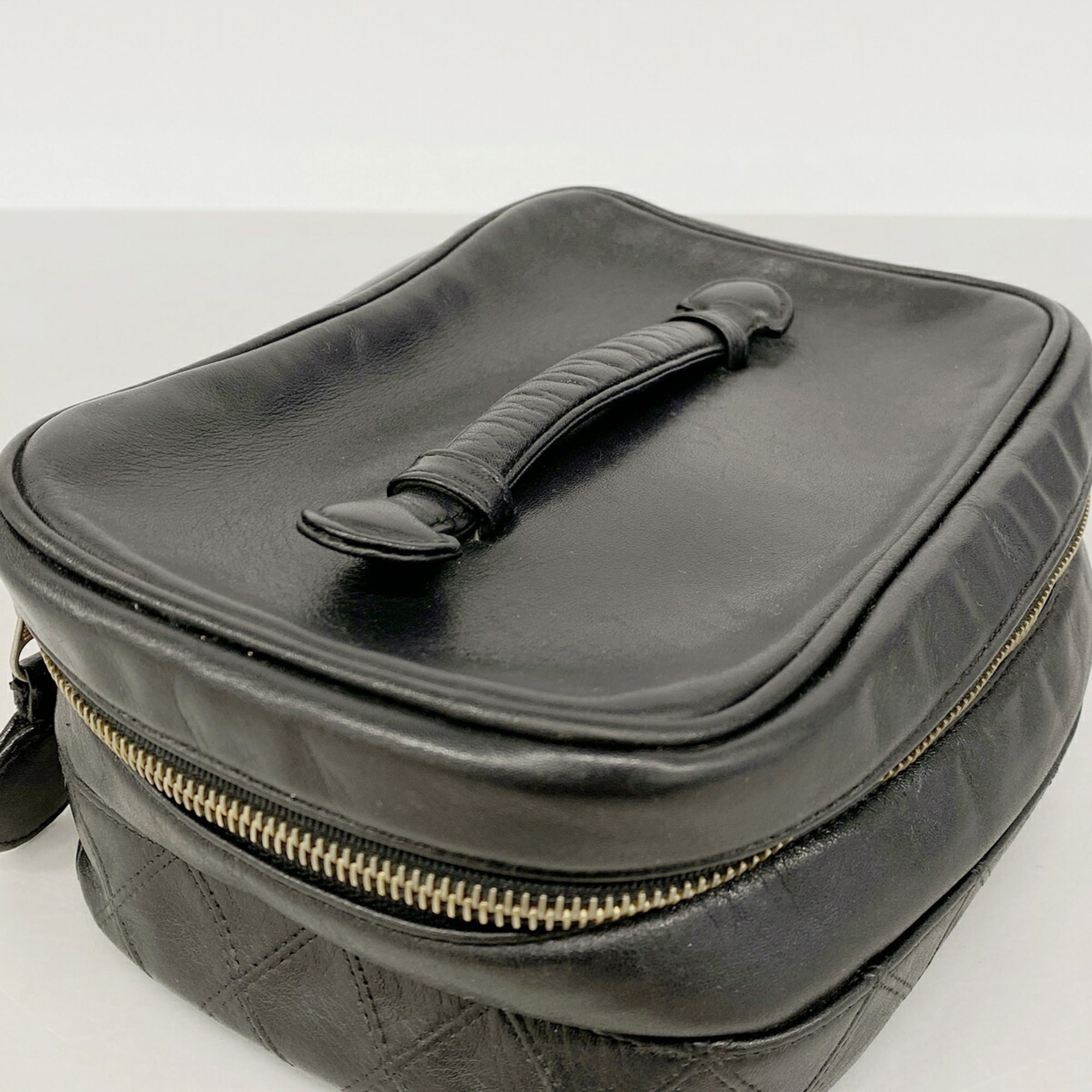 Chanel Black Leather Vanity Bag (Pre-Owned)