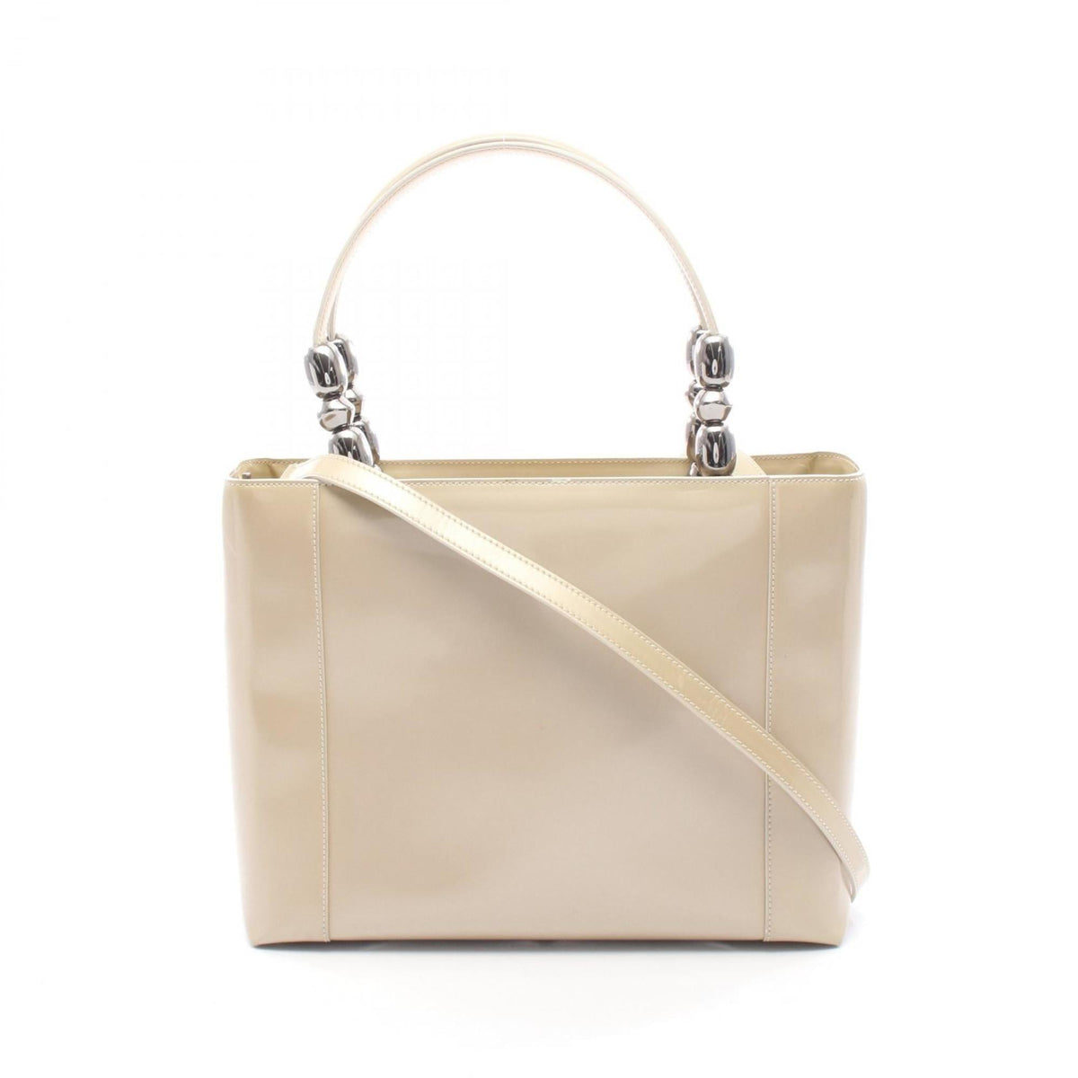 Christian Dior Beige Patent Leather Handbag (Pre-Owned)