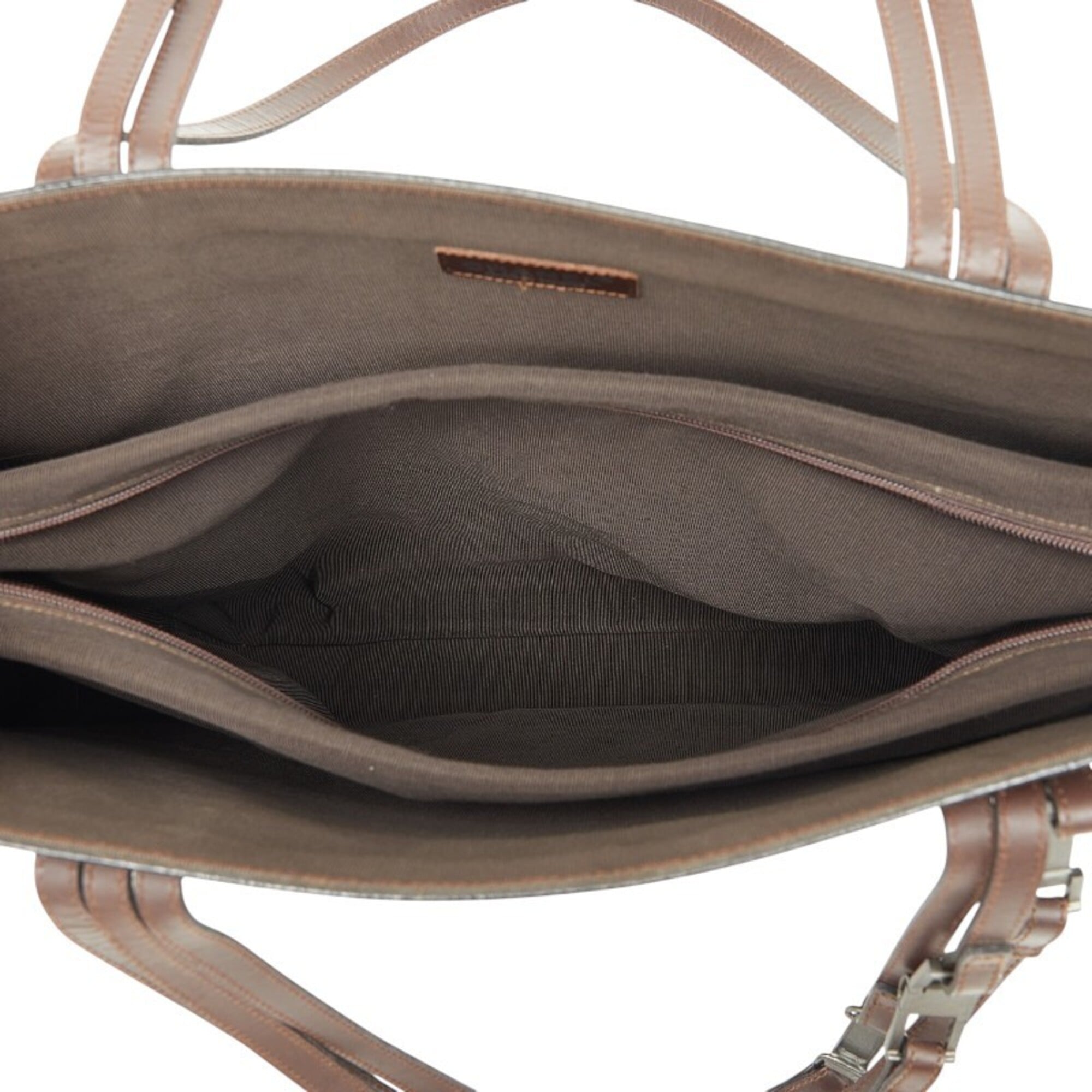 Chanel Brown Leather Pouch Tote Bag (Pre-Owned)