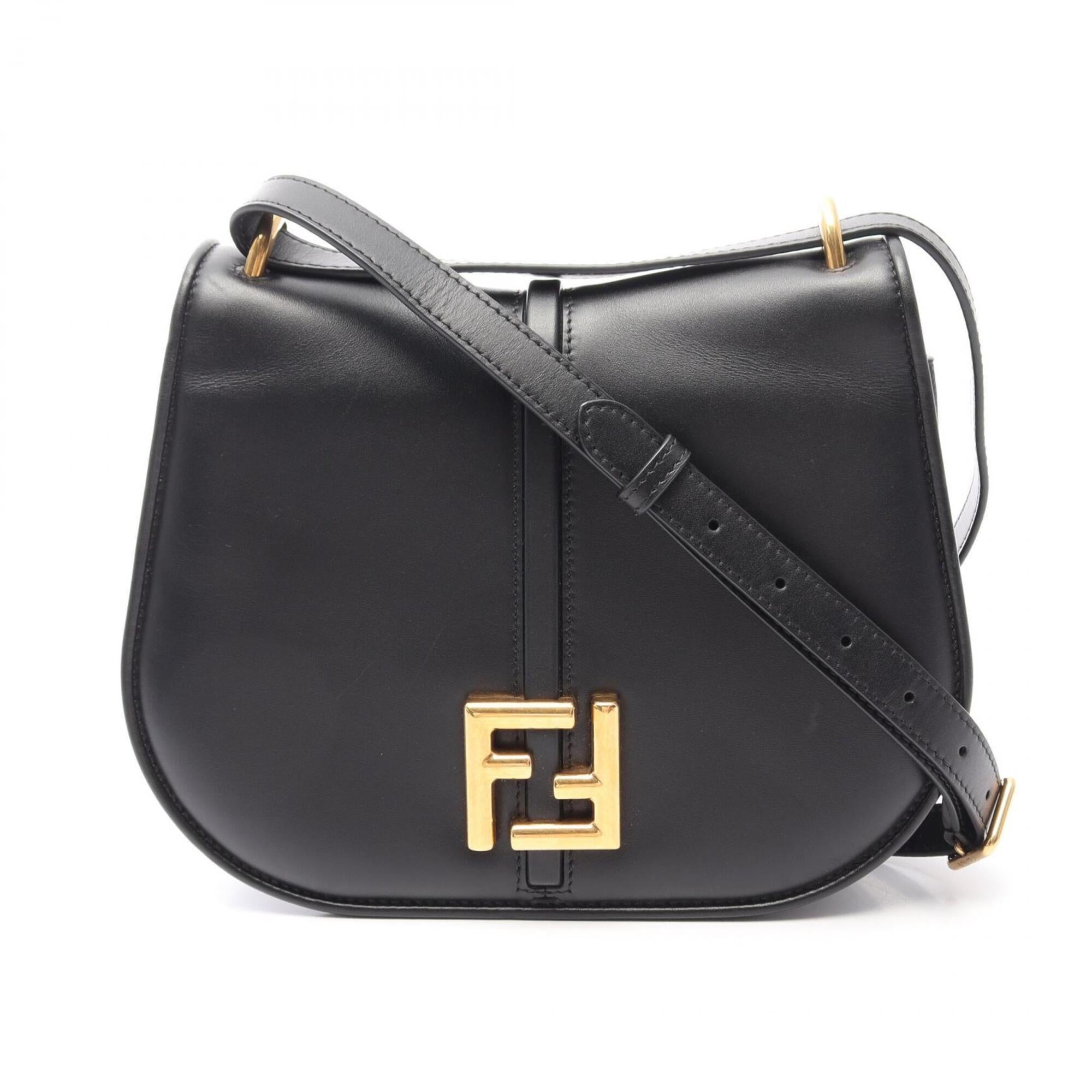 Fendi Black Leather Handbag Shoulder Bag (Pre-Owned)