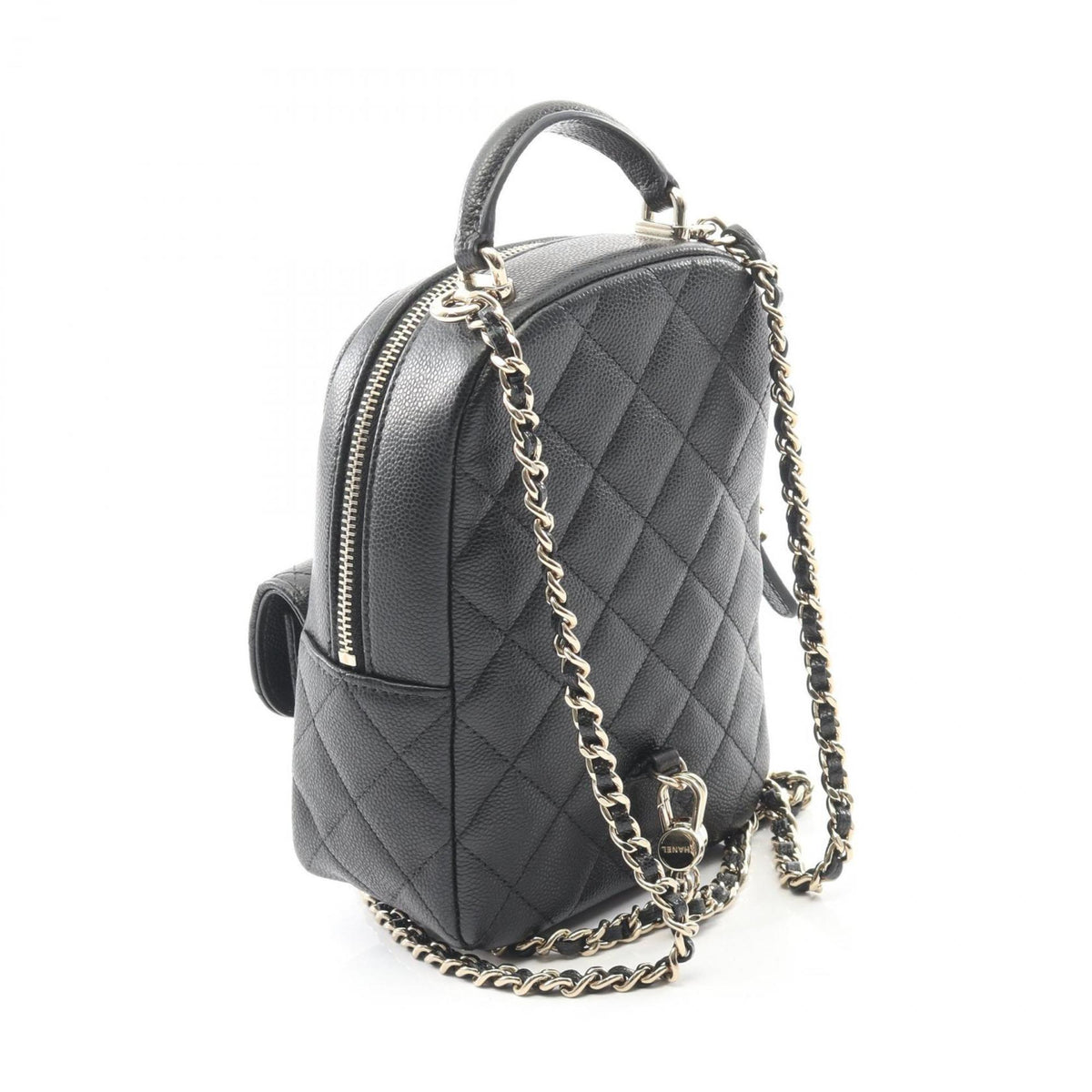 Chanel Black Grained Calfskin Backpack (Pre-Owned)