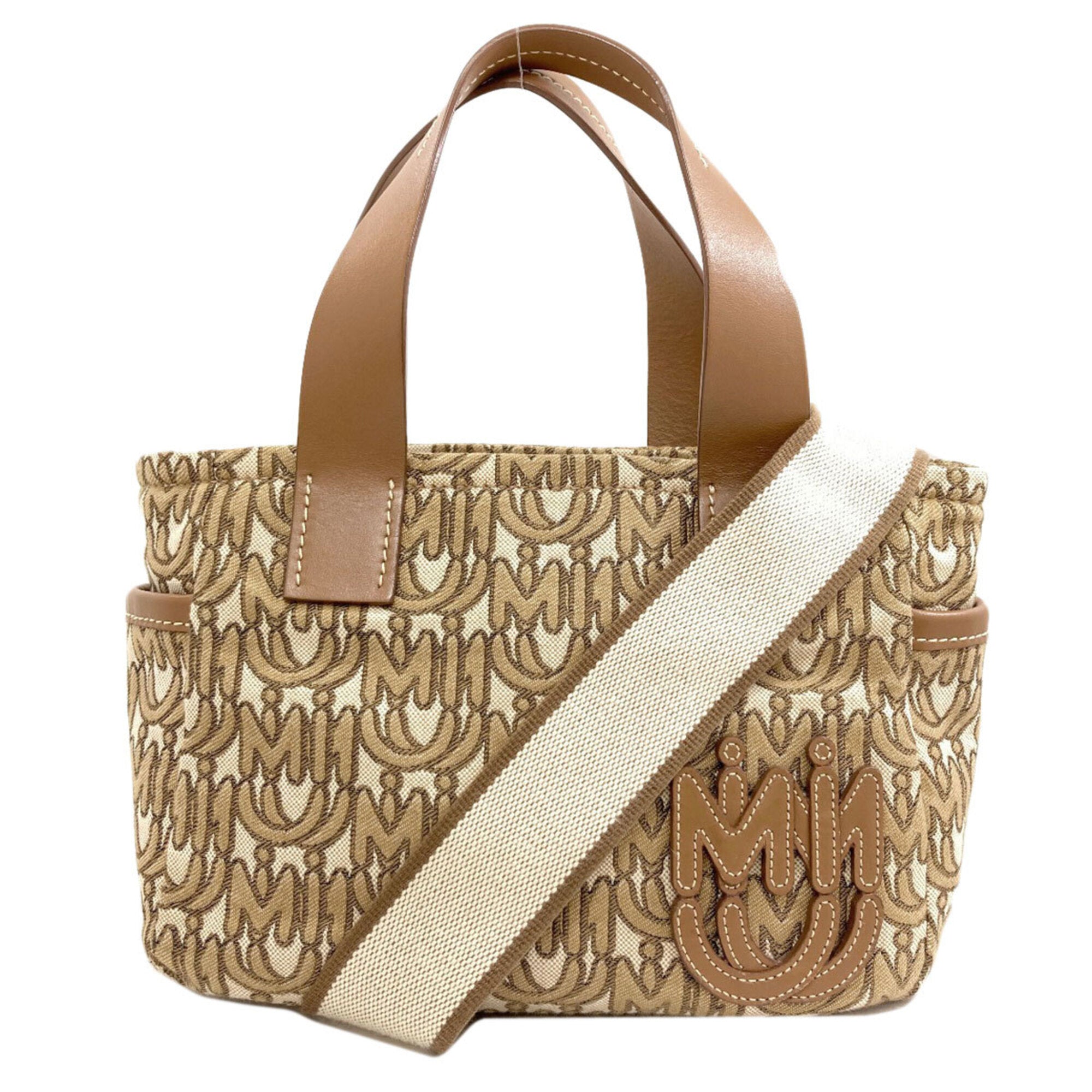 Miu Miu Brown Canvas Handbag (Pre-Owned)