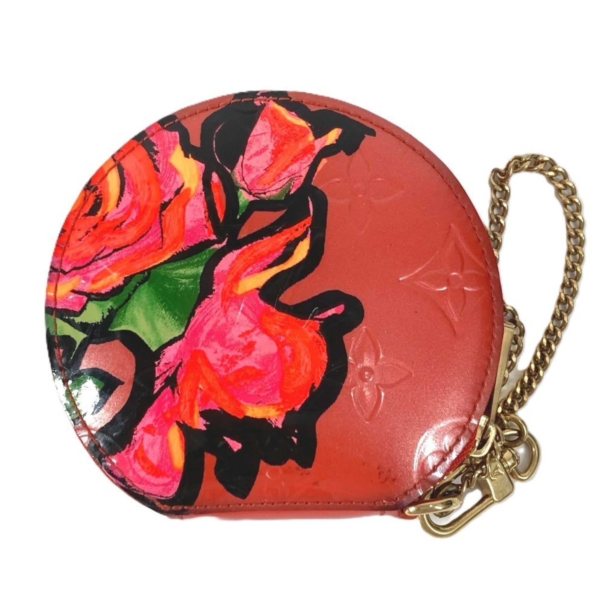 Louis Vuitton Monogram Vernis Orange Sunset Monogram Vernis Coin Purse/Coin Case (Pre-Owned)