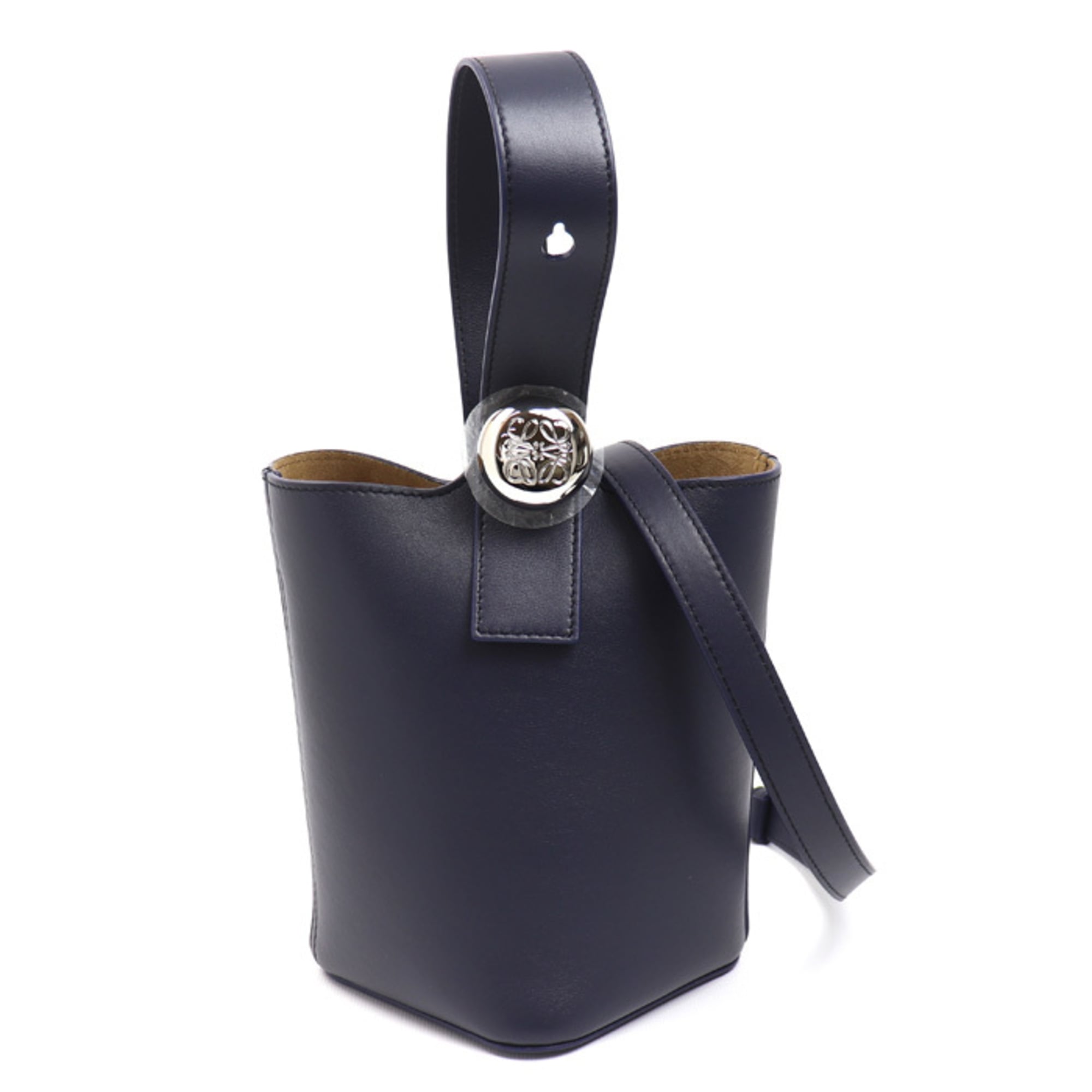 Loewe Navy Leather Shoulder Bag (Pre-Owned)