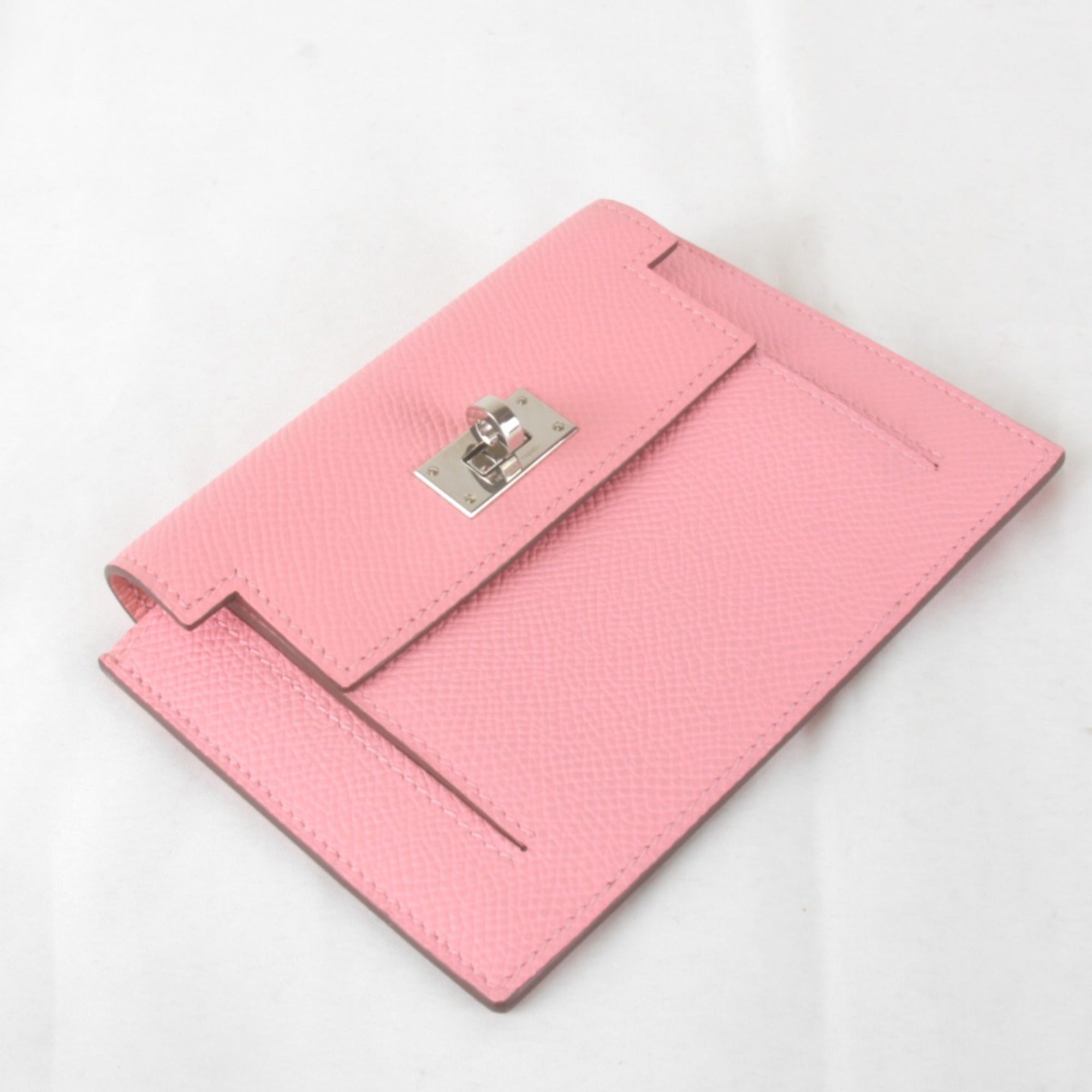 Hermes Kelly Pink Leather Coin Purse/Coin Case (Pre-Owned)