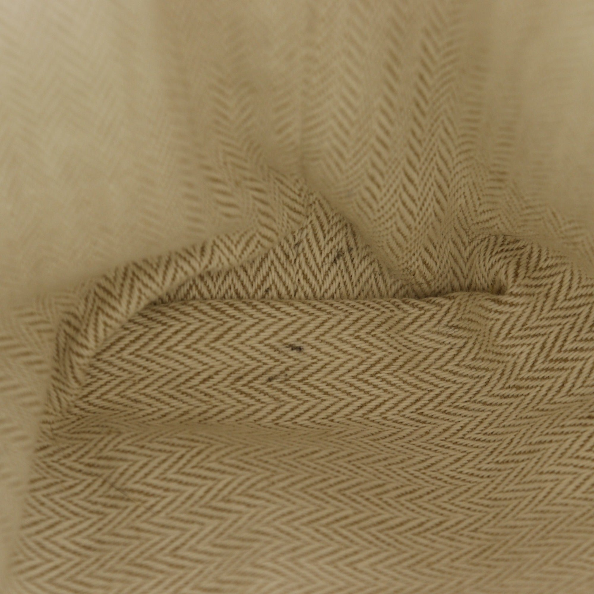 Hermes Beige Toile Chevron Pouch (Pre-Owned)
