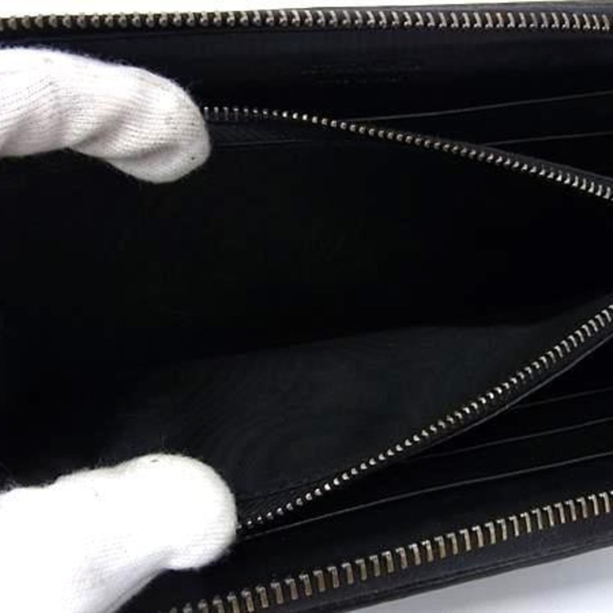 Bottega Veneta Intrecciato Black Leather Long Wallet (Bi-Fold) (Pre-Owned)