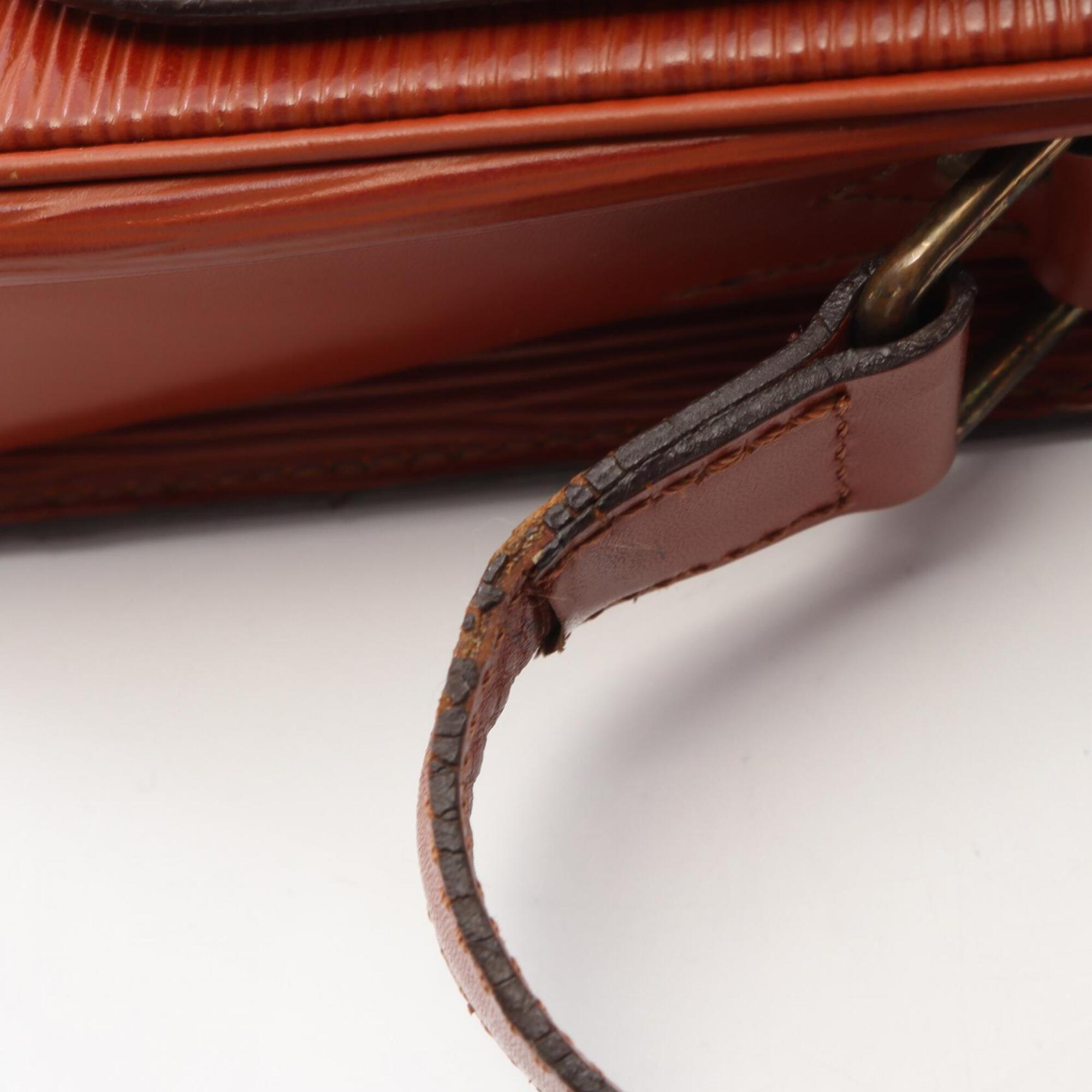 Louis Vuitton Brown Leather Handbag Shoulder Bag (Pre-Owned)