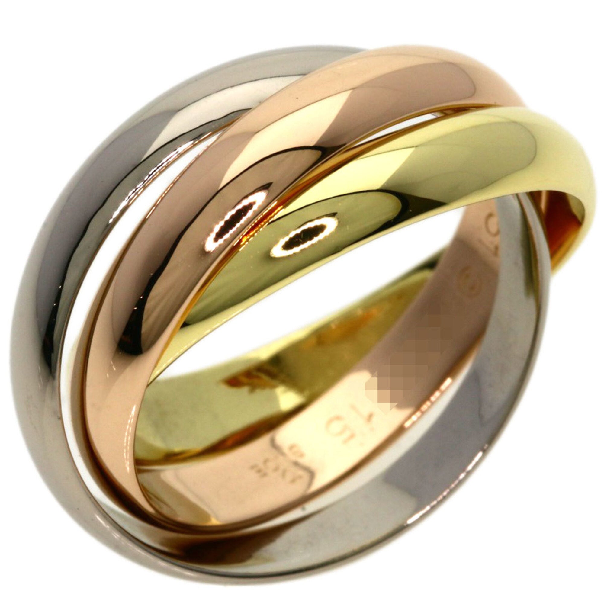 Cartier Yellow Gold (18K) White Gold (18K) Band Ring (Pre-Owned)
