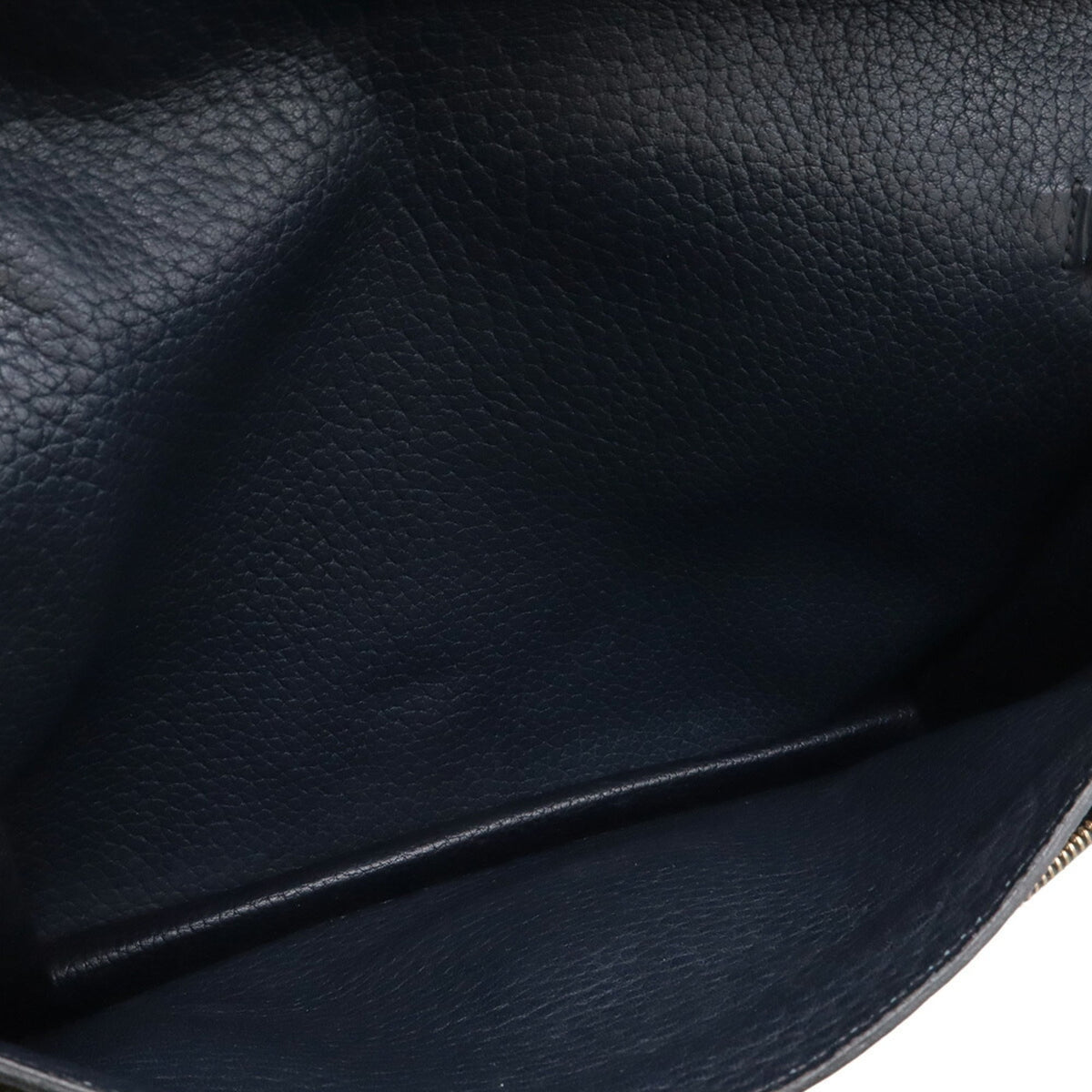 Hermes Navy Fjord Leather Clutch Bag Handbag Pochette (Pre-Owned)