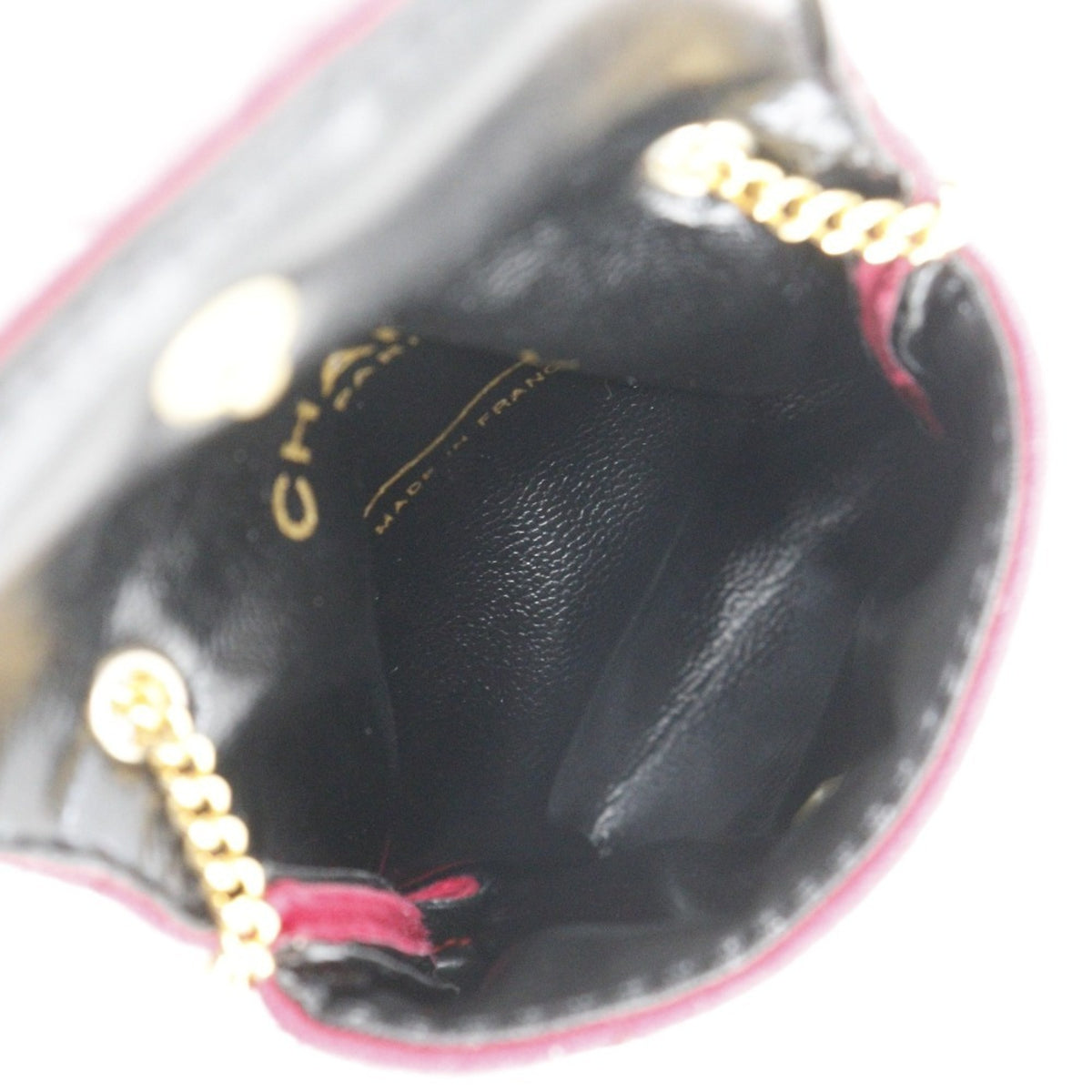 Chanel Red Color Cotton Pouch (Pre-Owned)