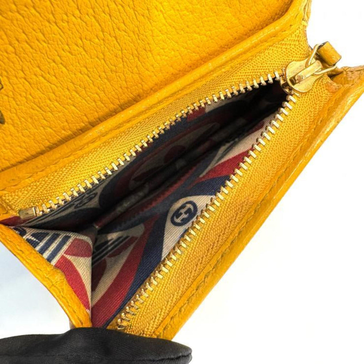 Gucci Black Orange Yellow Coin Purse/Coin Case (Pre-Owned)