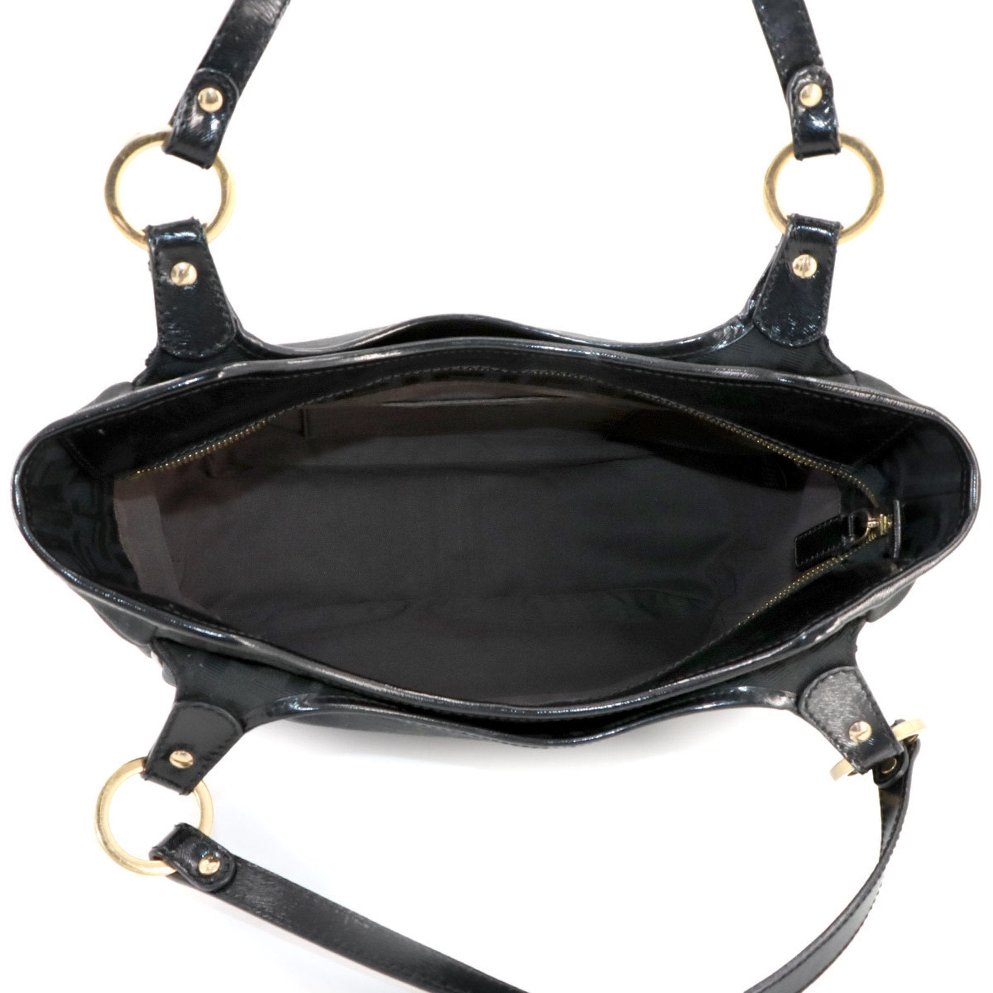 Fendi Black Canvas Leather Tote Bag (Pre-Owned)