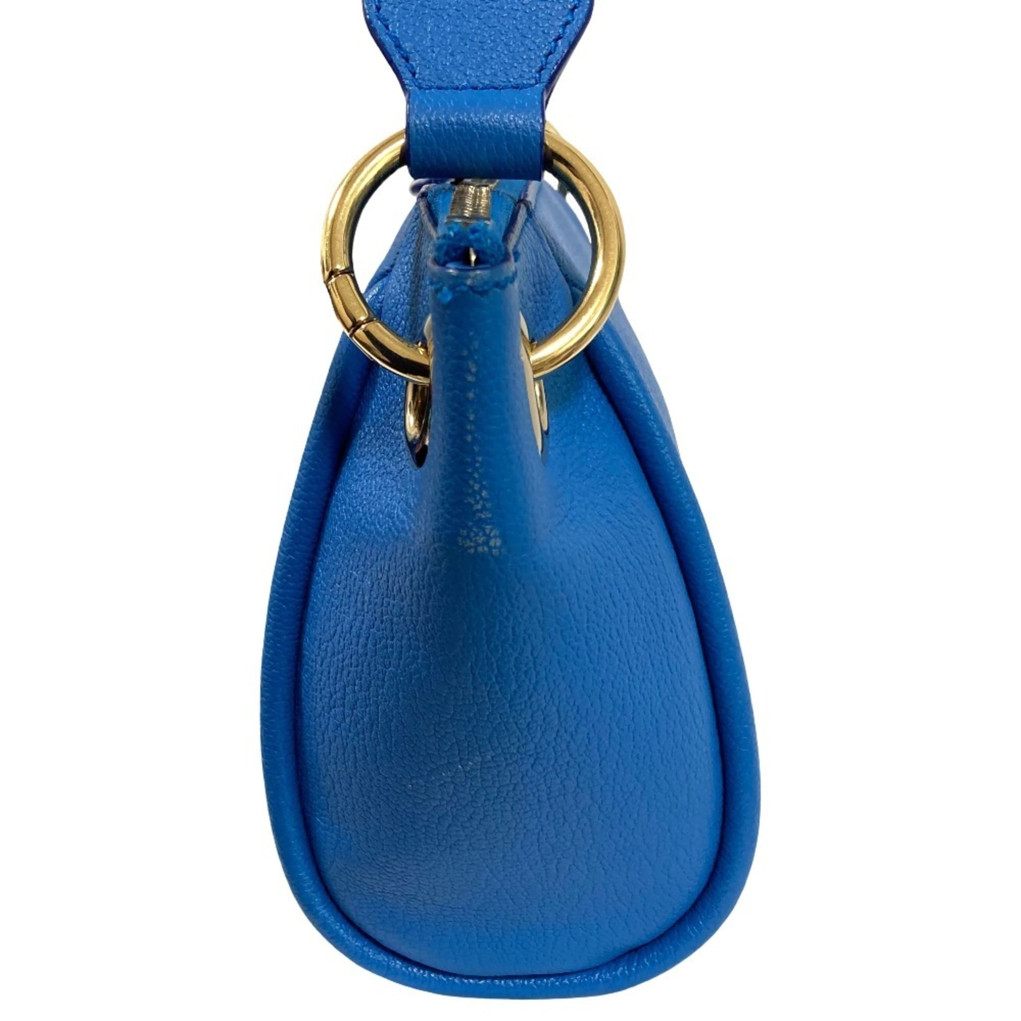 Bally Blue Leather Shoulder Bag (Pre-Owned)