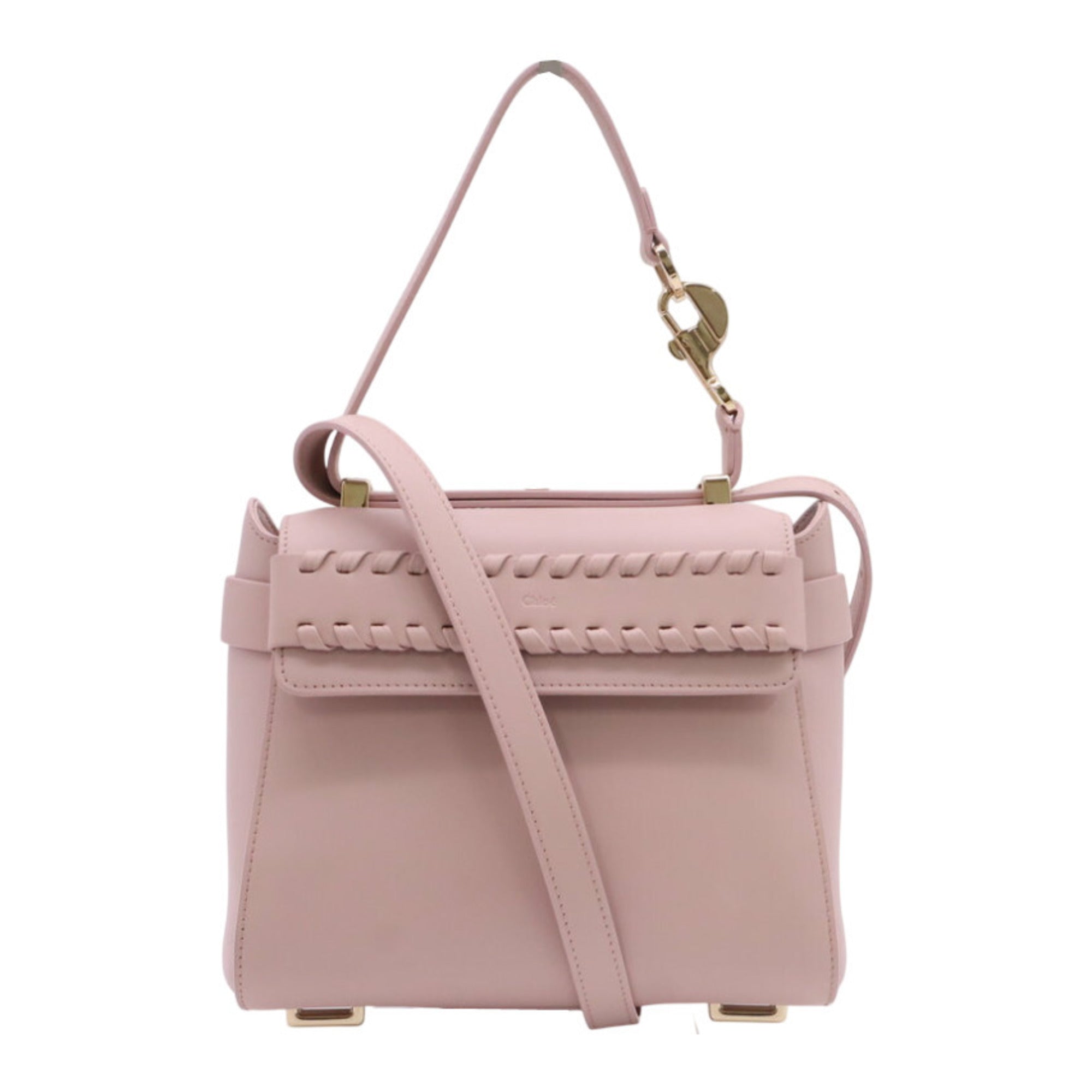 Chloé Pink Beige Leather Shoulder Bag (Pre-Owned)
