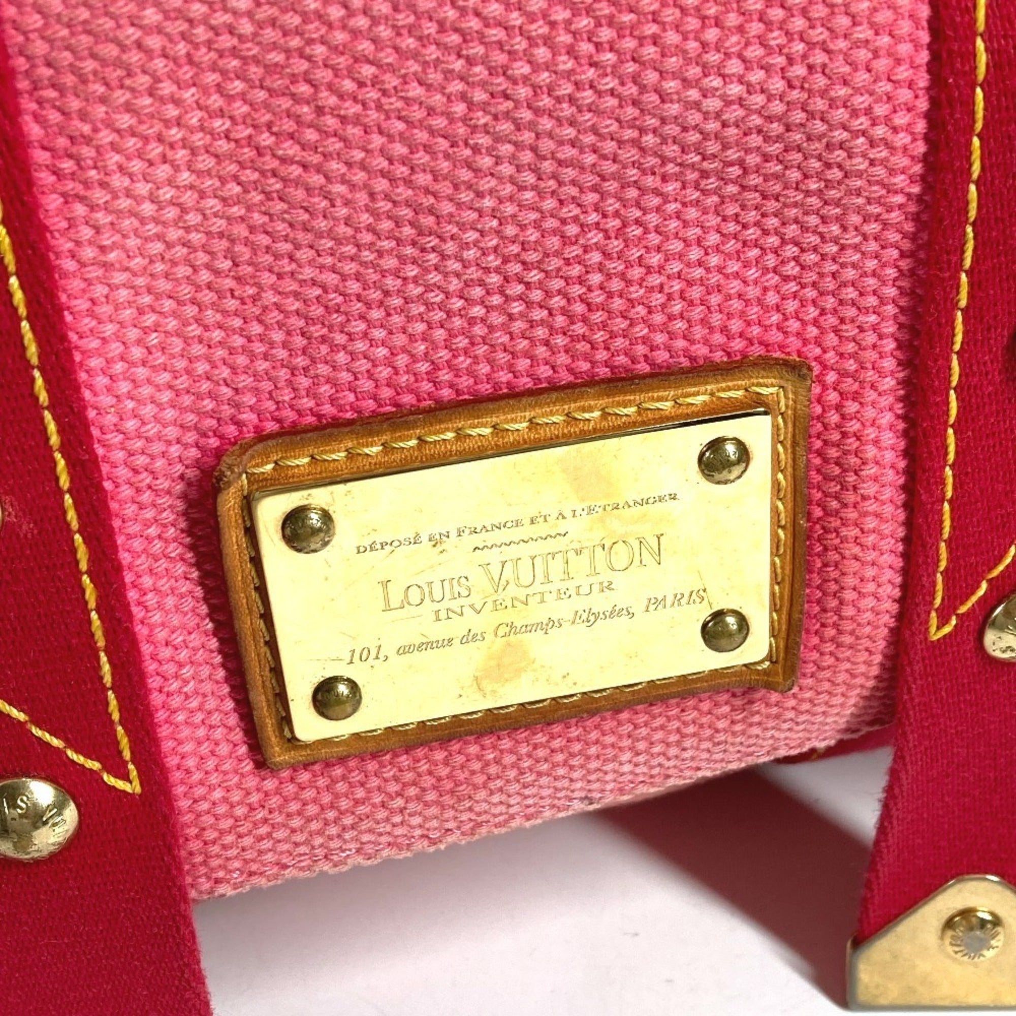 Louis Vuitton Antigua Pink Canvas Handbag Shoulder Bag (Pre-Owned)