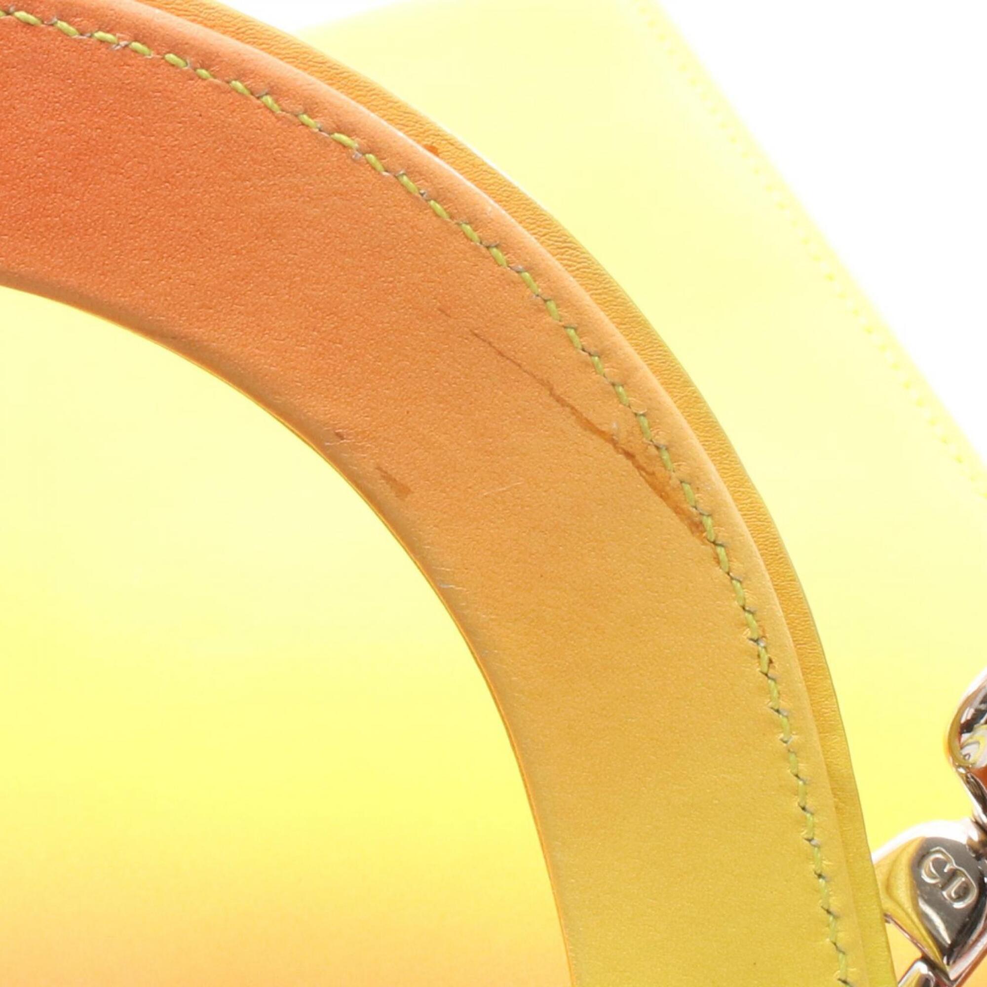 Christian Dior Orange Yellow Leather Handbag (Pre-Owned)