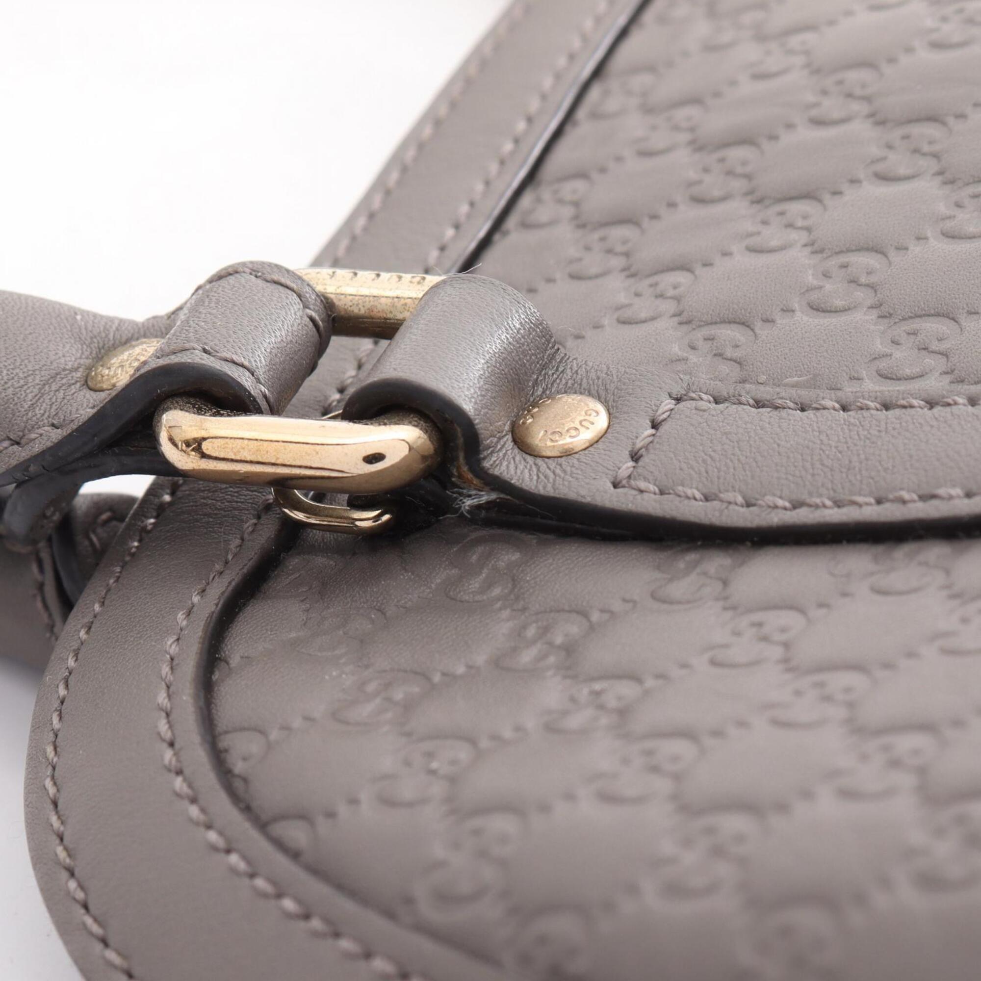 Gucci Gray Leather Handbag (Pre-Owned)