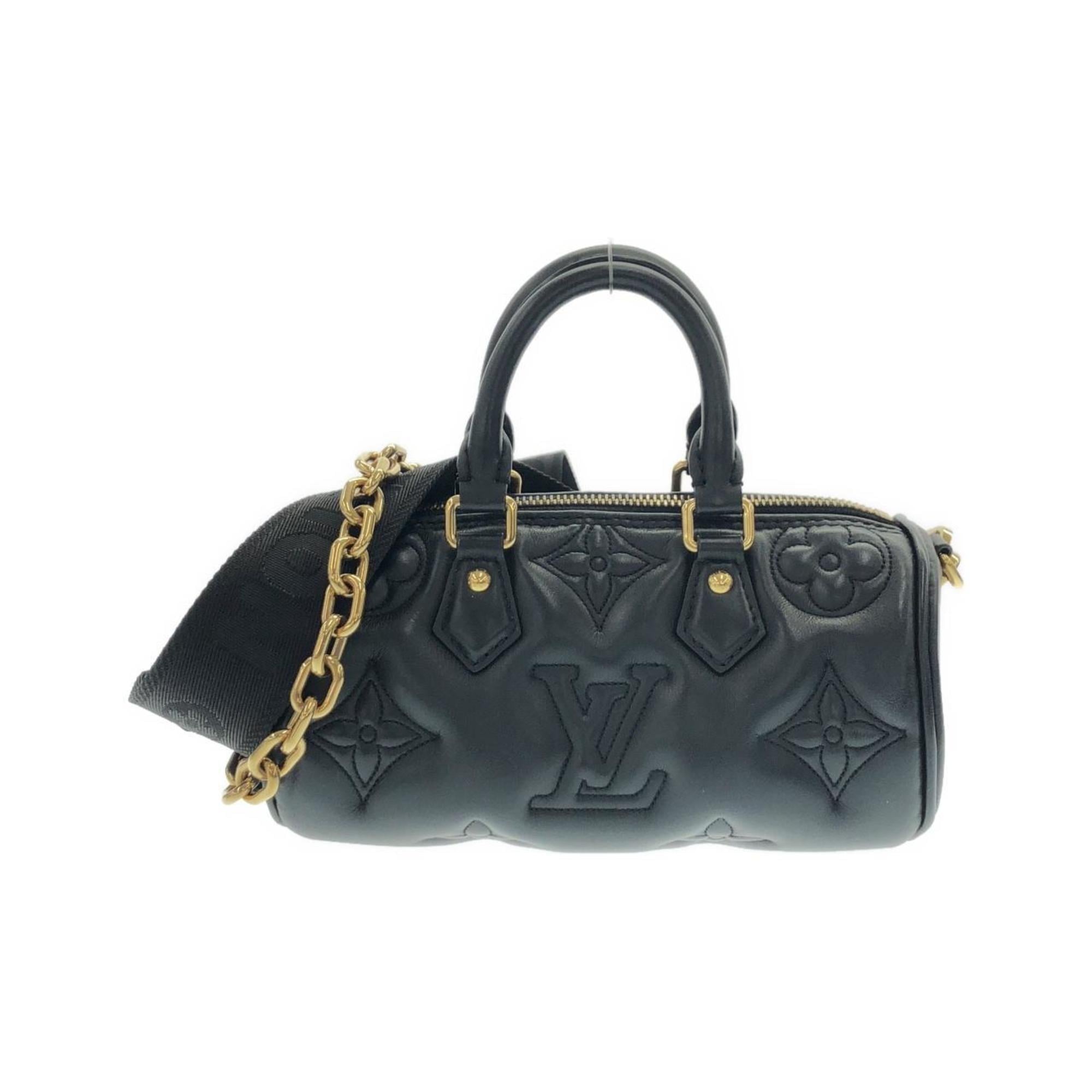 Louis Vuitton Black Leather Shoulder Bag (Pre-Owned)