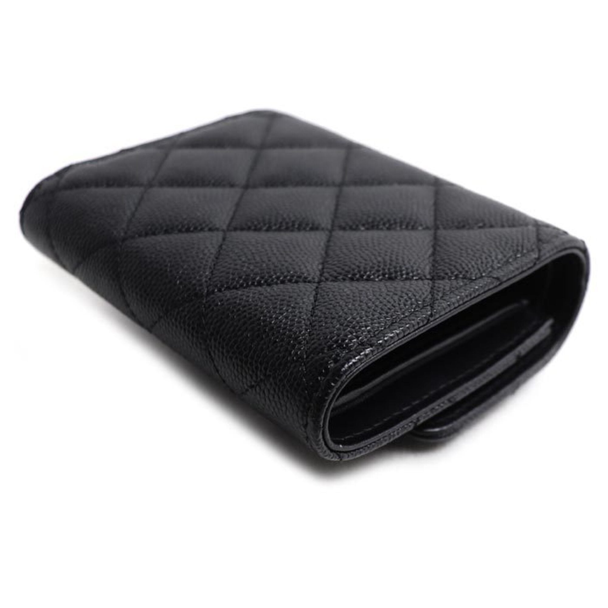 Chanel Grained Calfskin Wallet (Tri-Fold) (Pre-Owned)