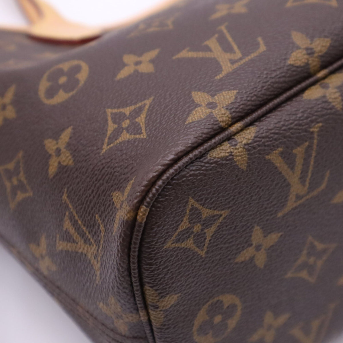 Louis Vuitton Monogram Beige Brown Coated Canvas Leather Handbag (Pre-Owned)