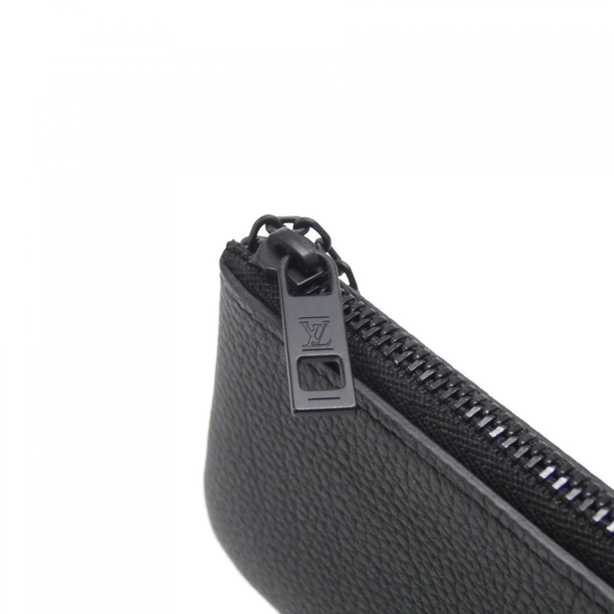 Louis Vuitton Black Leather Coin Purse/Coin Case (Pre-Owned)