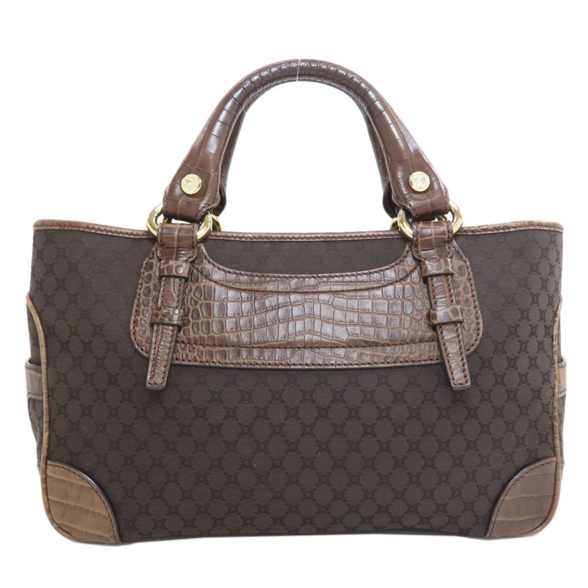 Celine Dark Brown Canvas Handbag (Pre-Owned)