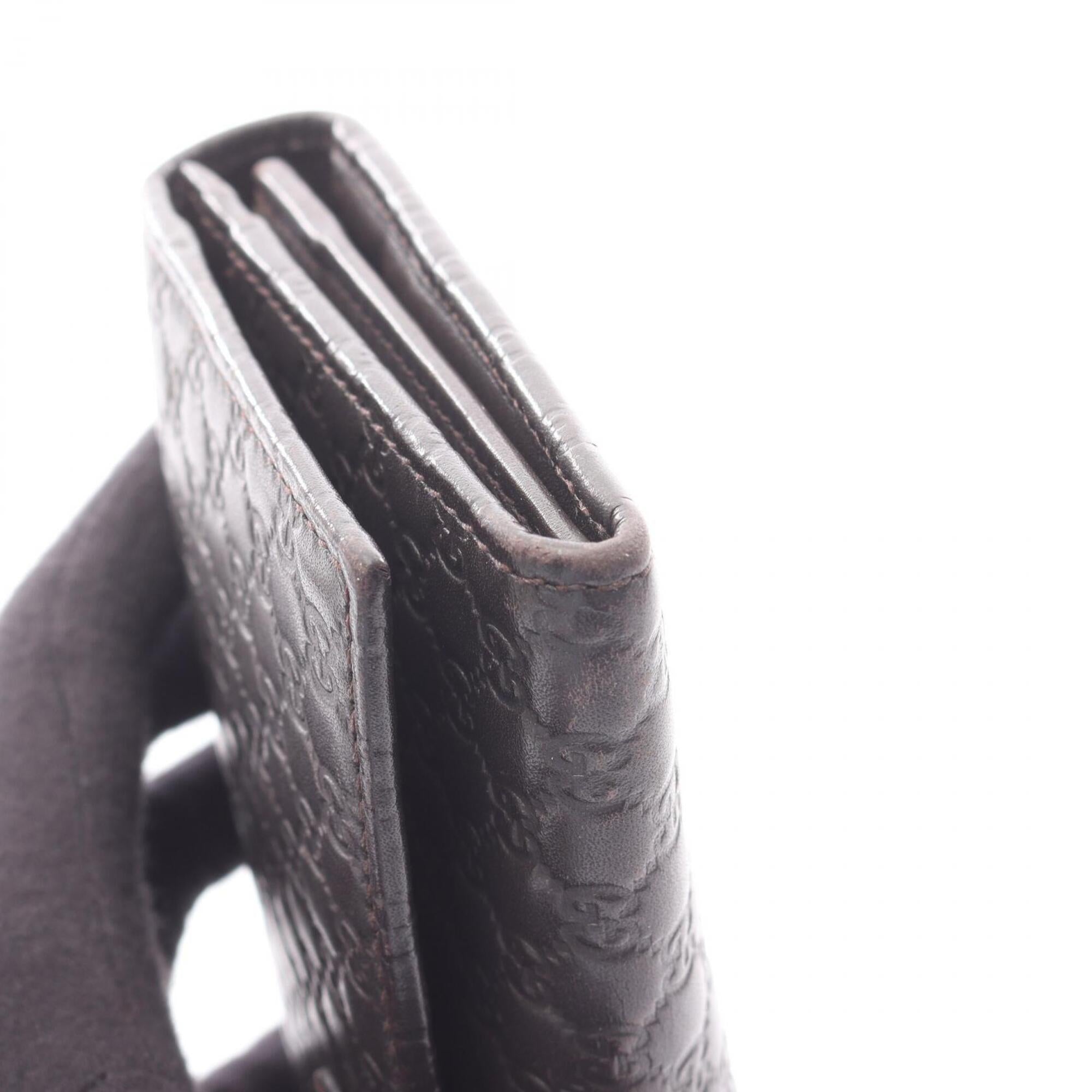 Gucci Brown Leather Long Wallet (Bi-Fold) (Pre-Owned)