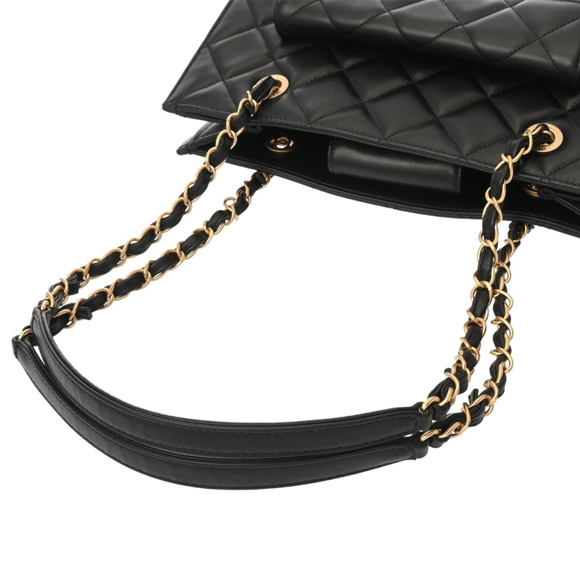 Chanel Black Leather Handbag (Pre-Owned)