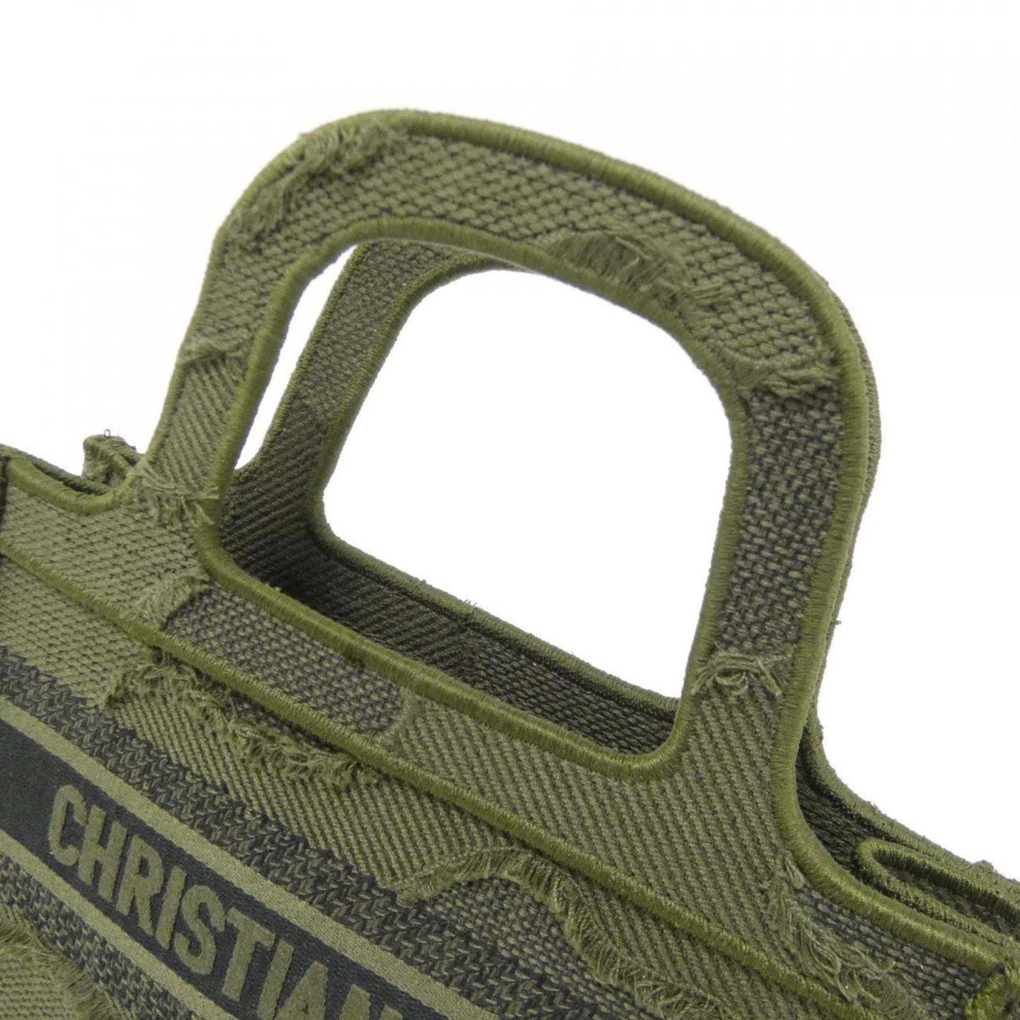 Christian Dior Khaki Canvas Handbag (Pre-Owned)