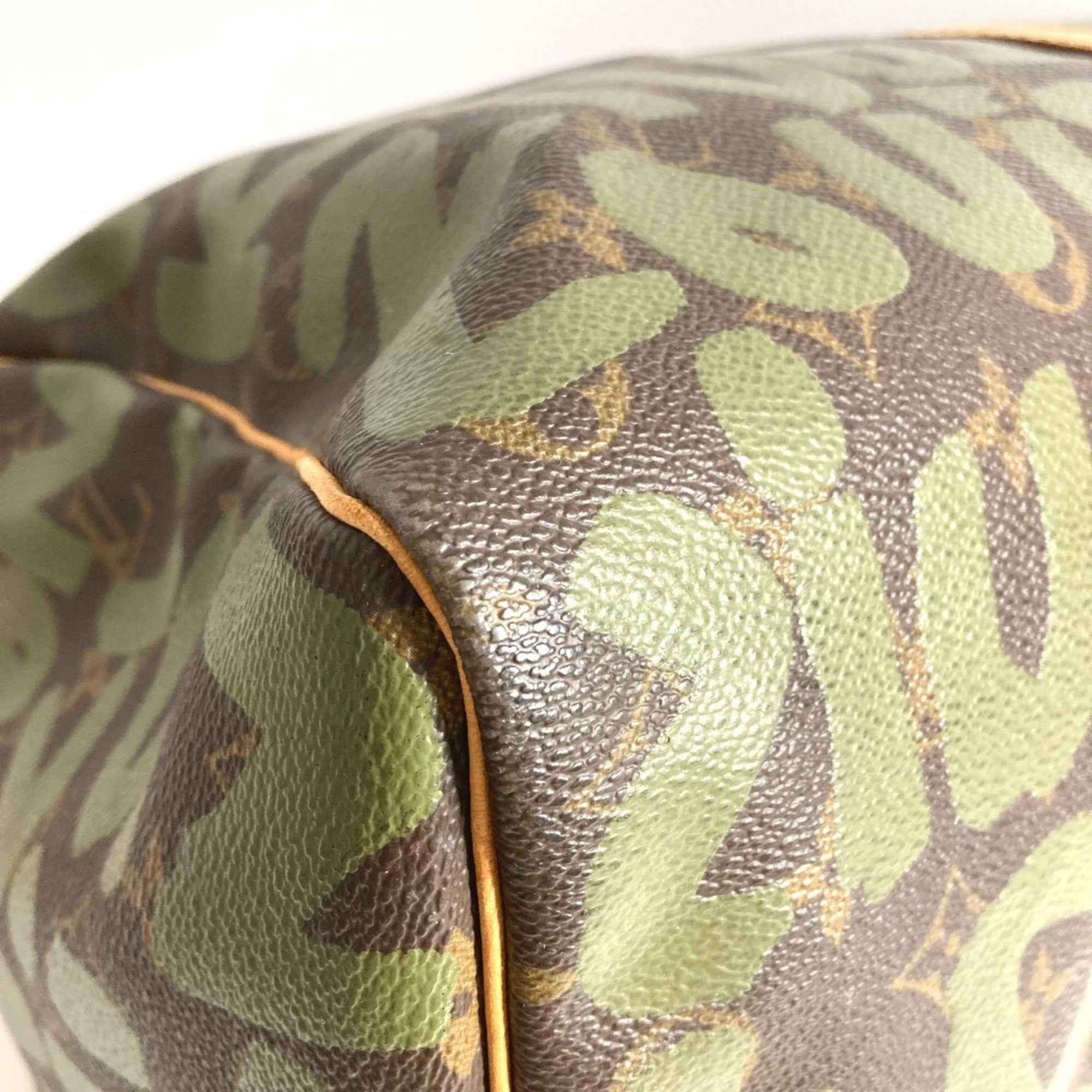 Louis Vuitton Monogram Graffiti Brown Khaki Monogram Graffiti Boston Bag Handbag (Pre-Owned)