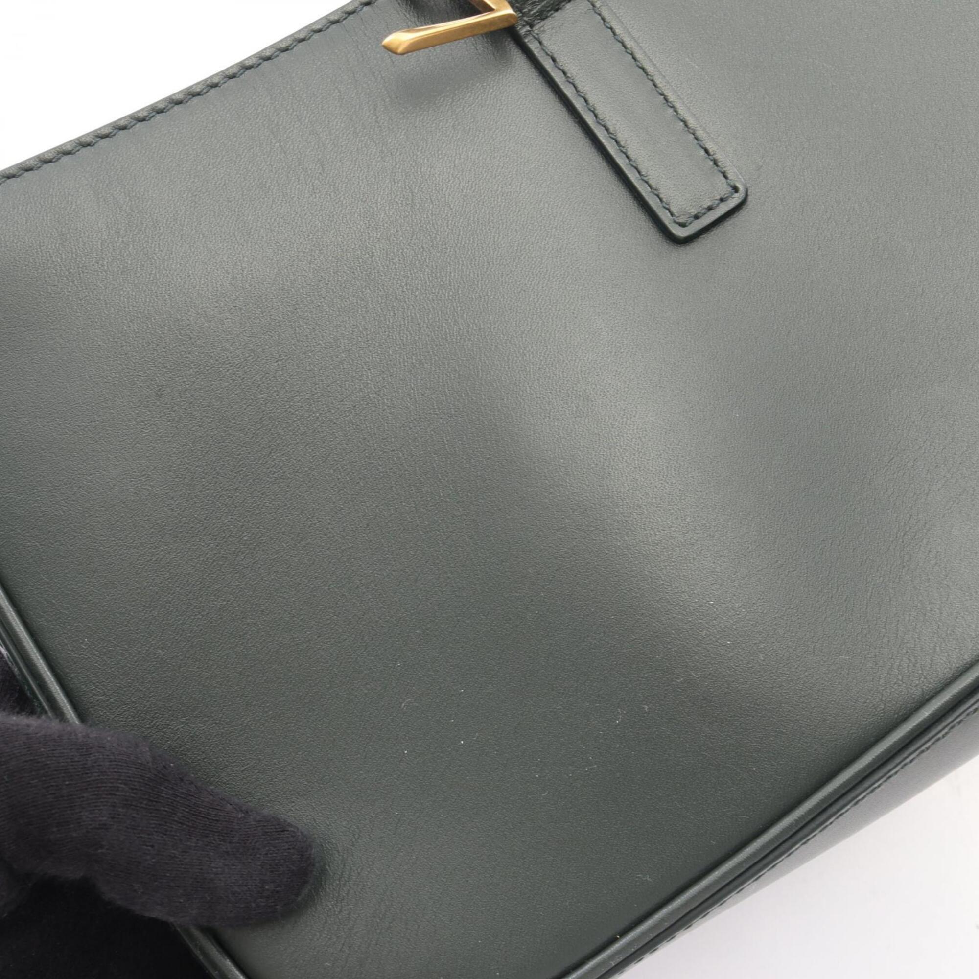 Yves Saint Laurent Green Leather Handbag (Pre-Owned)
