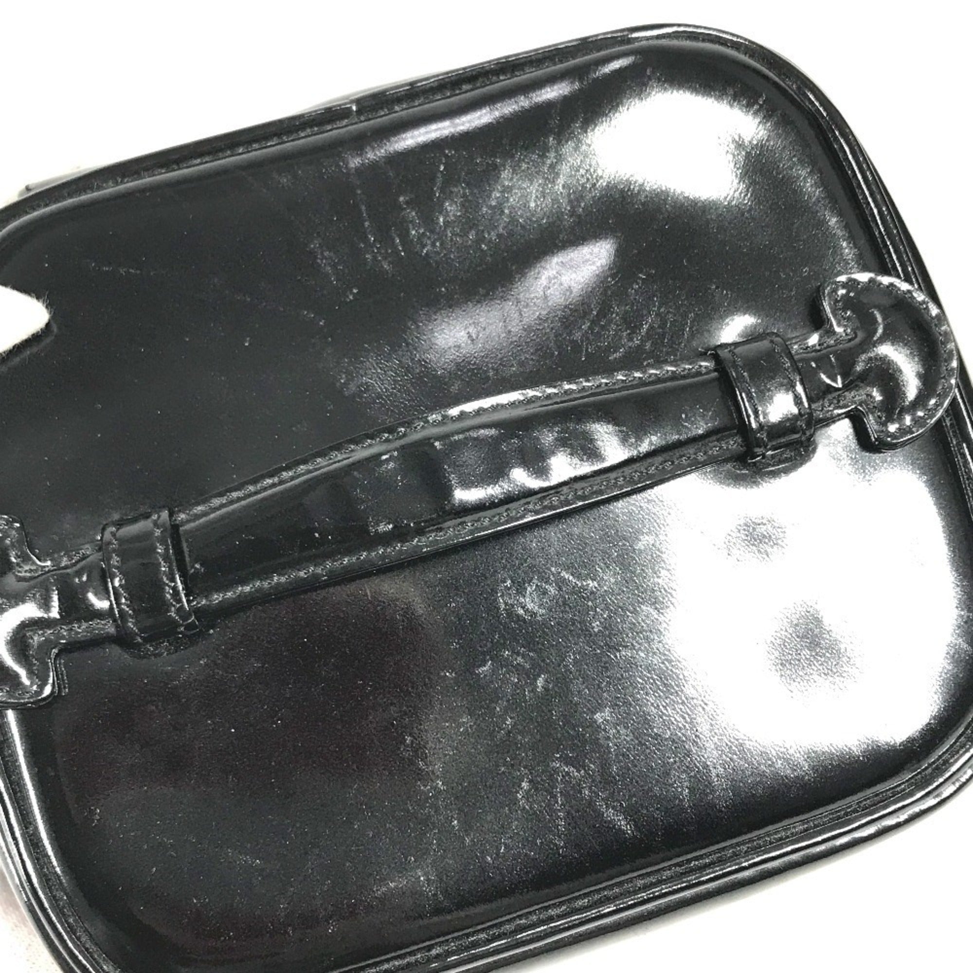 Chanel Black Leather Handbag Vanity Bag (Pre-Owned)