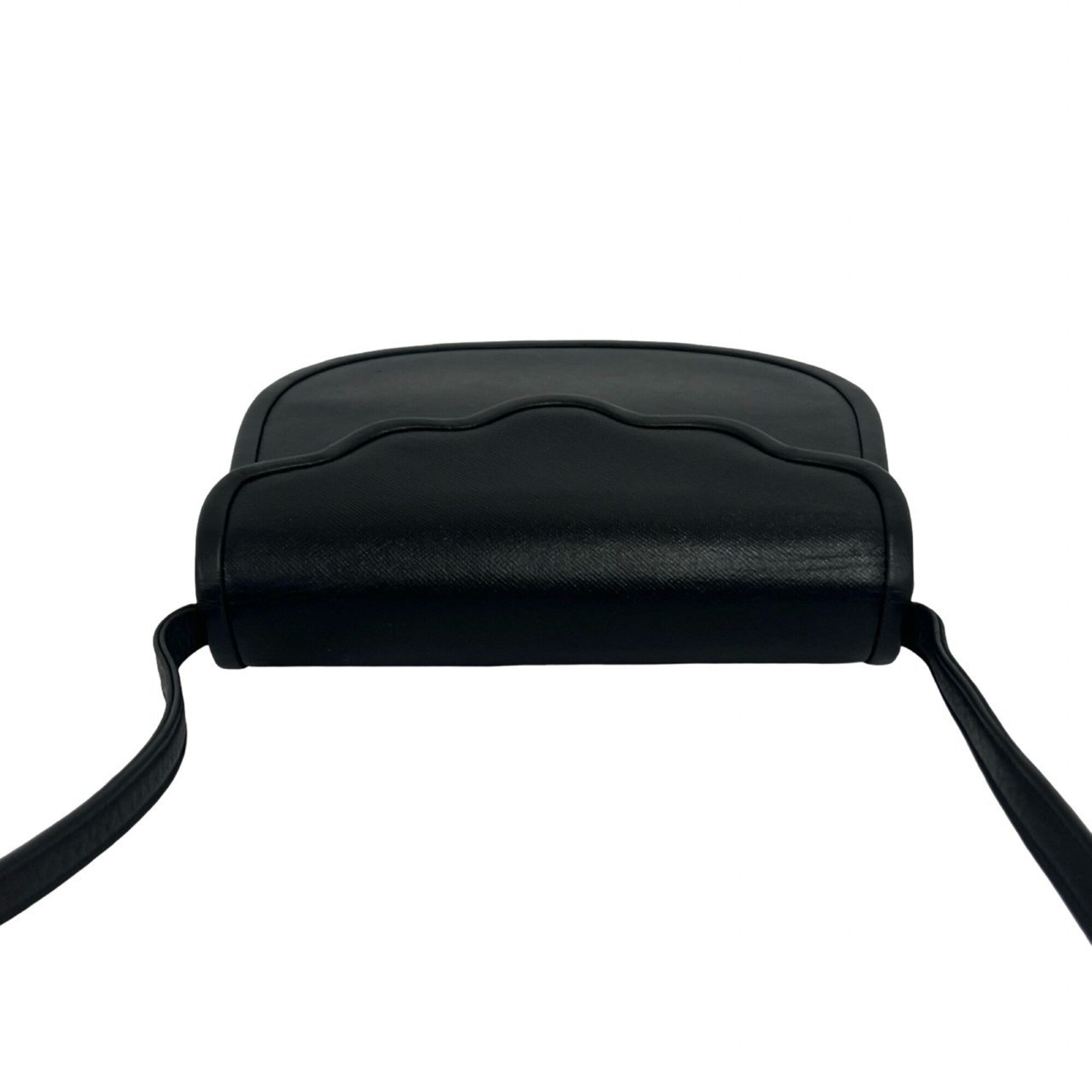 Yves Saint Laurent Black Leather Pochette Shoulder Bag (Pre-Owned)