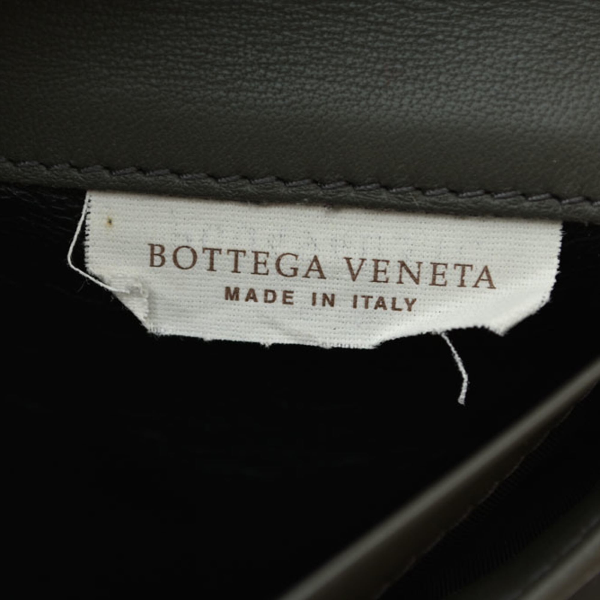 Bottega Veneta Black Khaki Leather Coin Purse/Coin Case (Pre-Owned)