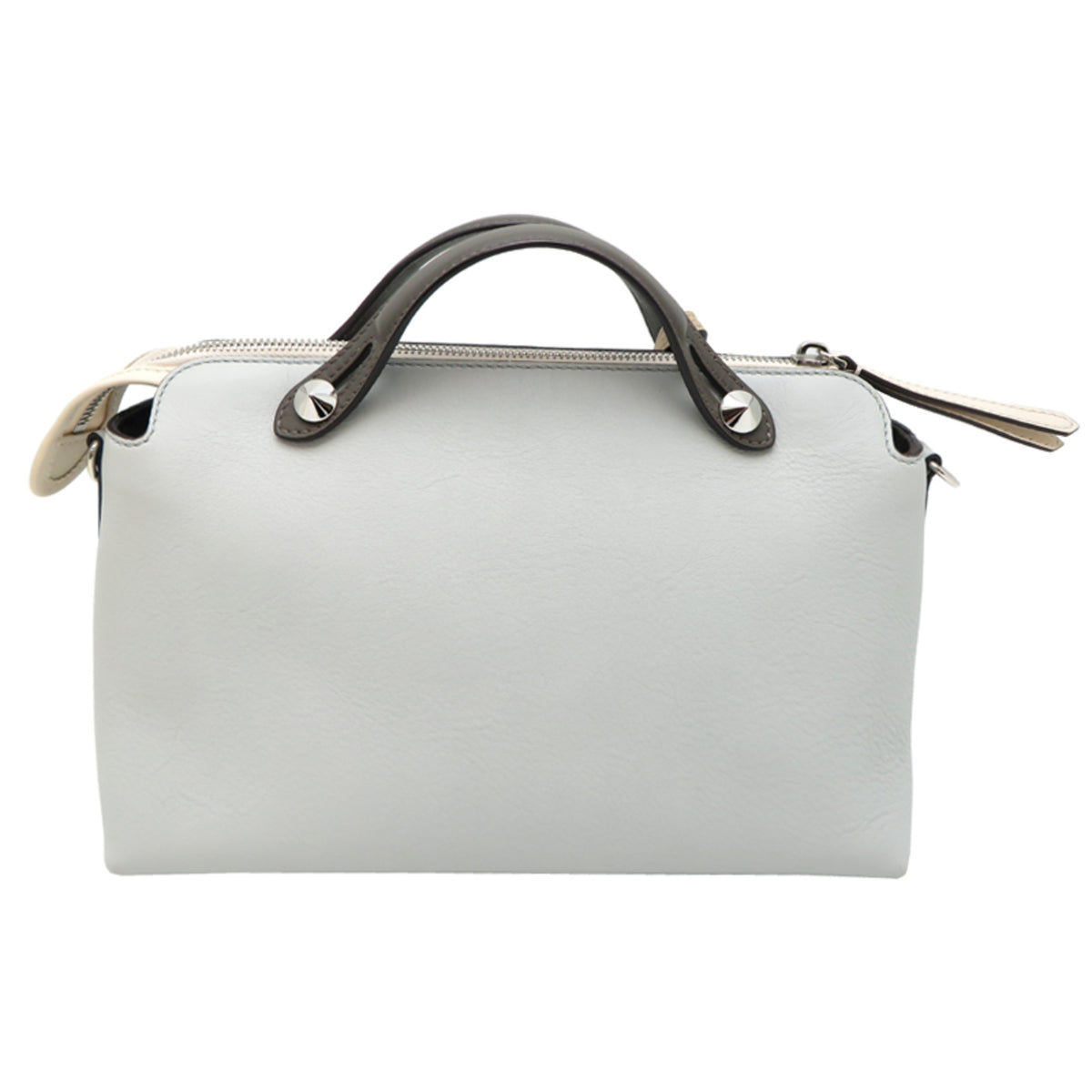 Fendi Beige Light Blue Leather Handbag (Pre-Owned)