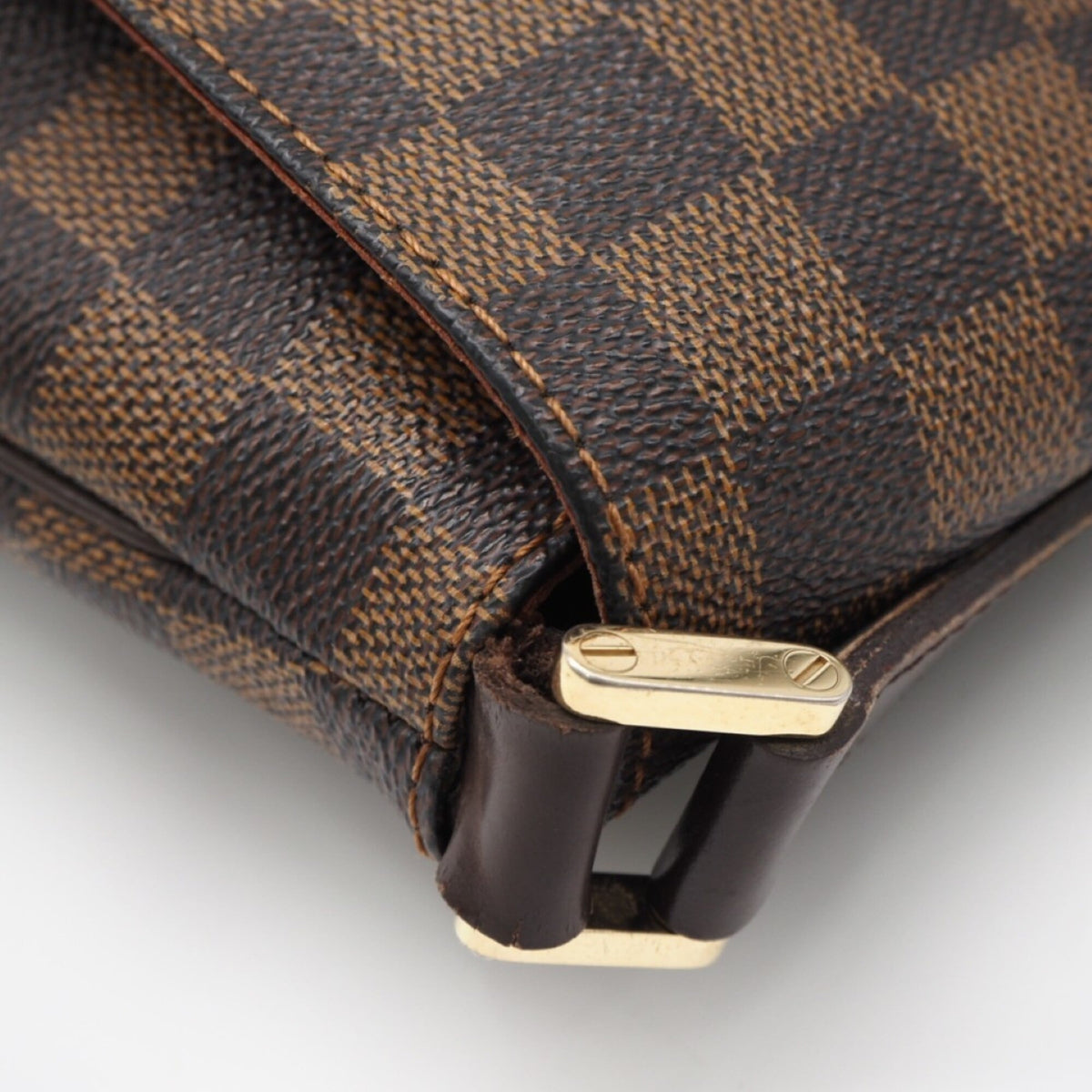 Louis Vuitton Damier Brown Coated Canvas Leather Shoulder Bag (Pre-Owned)