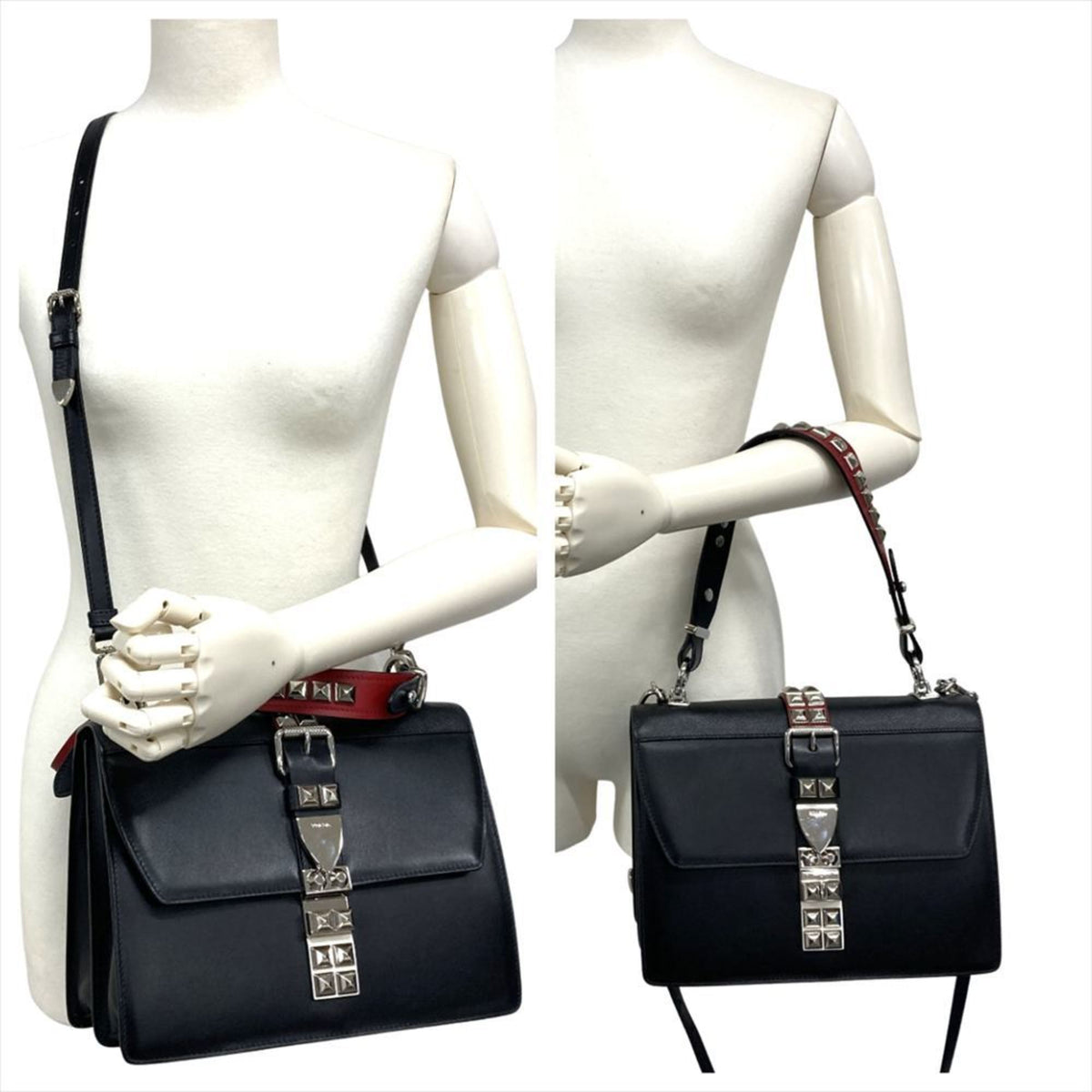 Prada Black Leather Shoulder Bag (Pre-Owned)