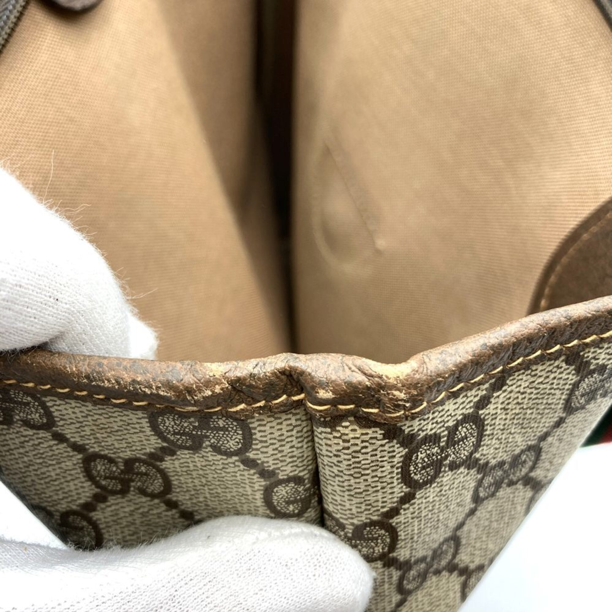 Gucci Brown Gg Supreme Tote Bag (Pre-Owned)